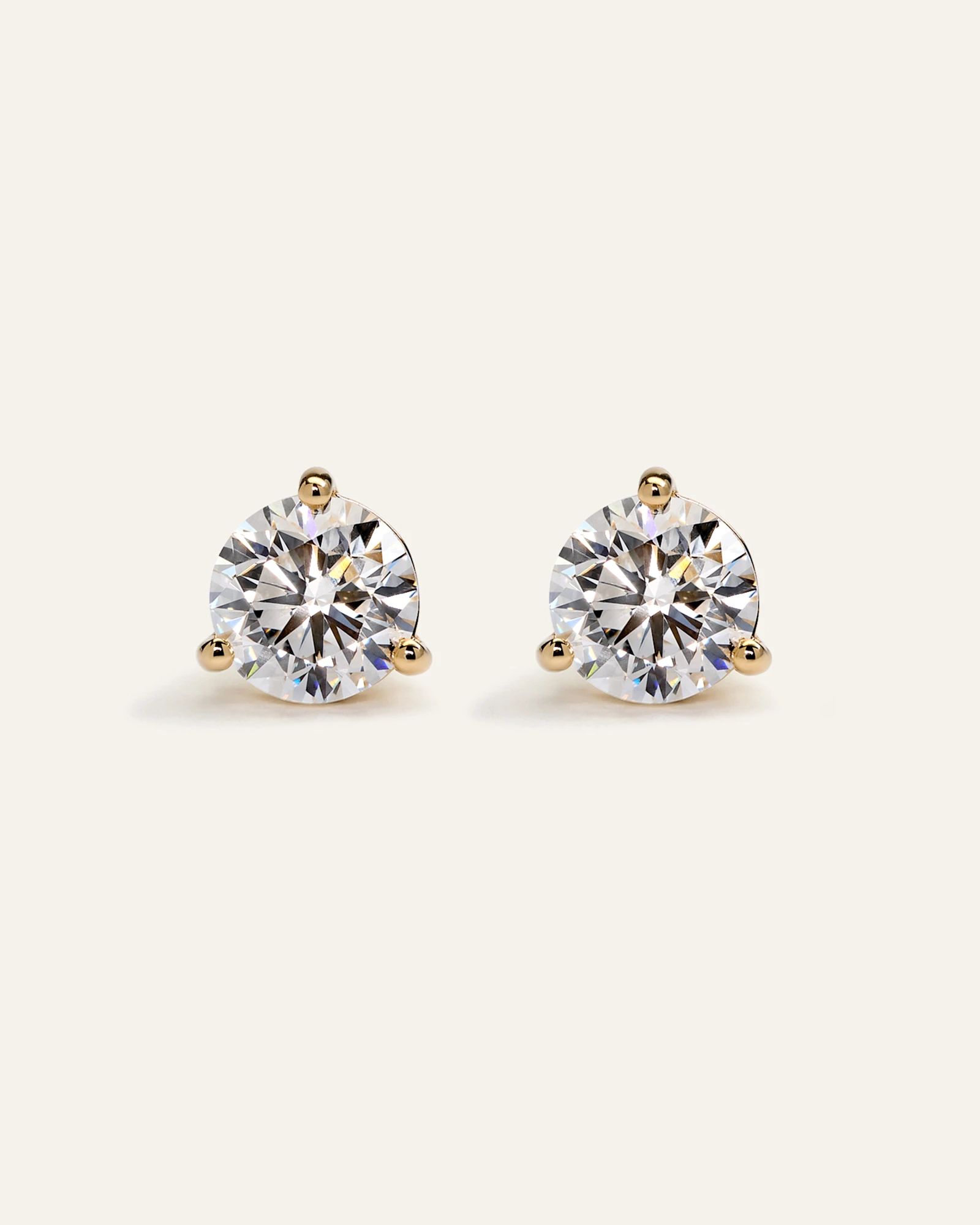 14K Gold Lab Grown Diamond Martini Studs