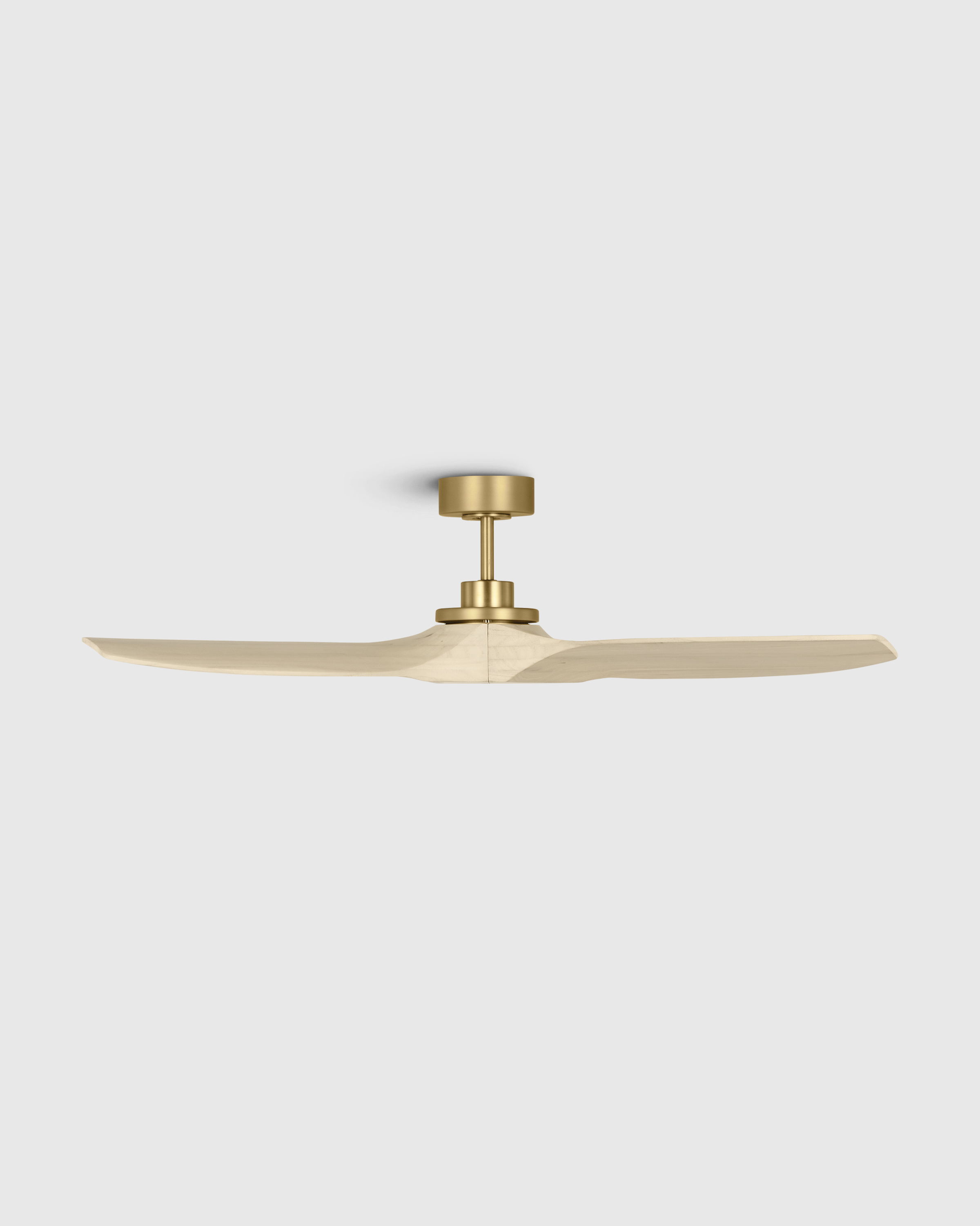 Whitewash/Brass Transitional Wood Blade Ceiling Fan