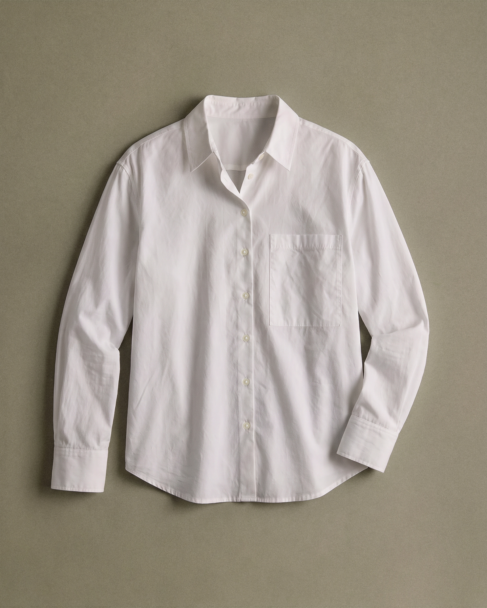 Women s 100 Organic Cotton Poplin Long Sleeve Boyfriend Shirt
