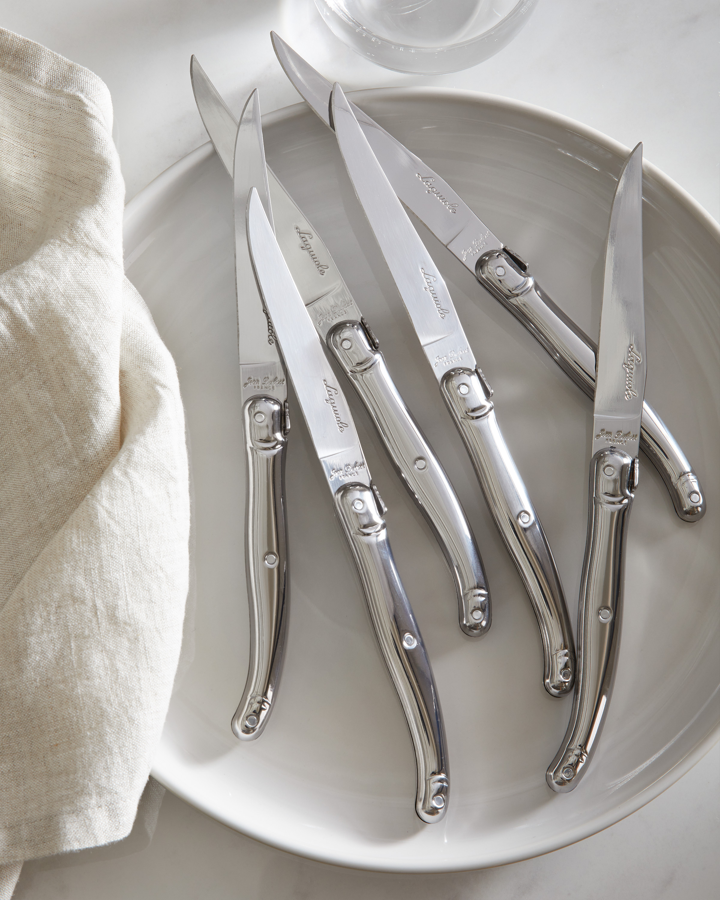Jean Dubost Laguiole Stainless Steel Steak Knives (Set of 6)