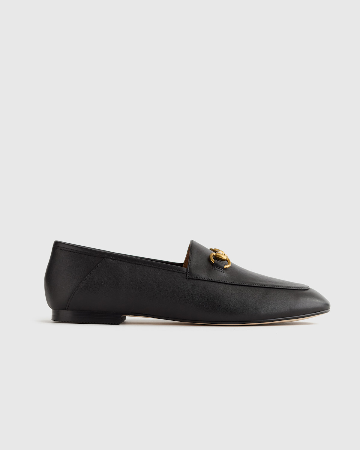 Quince Women's Italian Leather Horsebit Loafer in Black