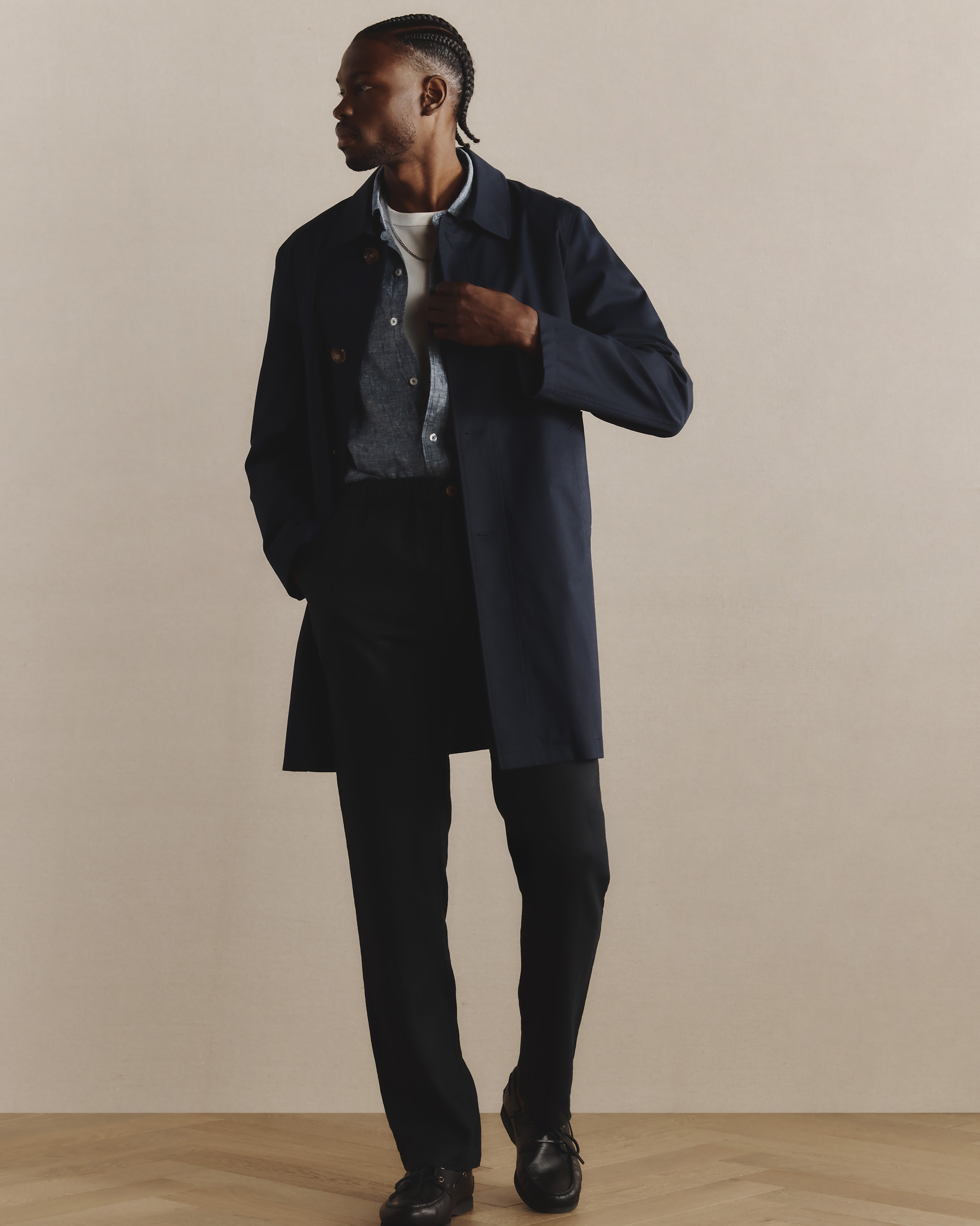 mens black linen dress pants Wide-Leg (Black, 4XL, Men's) Made from 100% European linen Auralee Wool Cotton Linen Ox