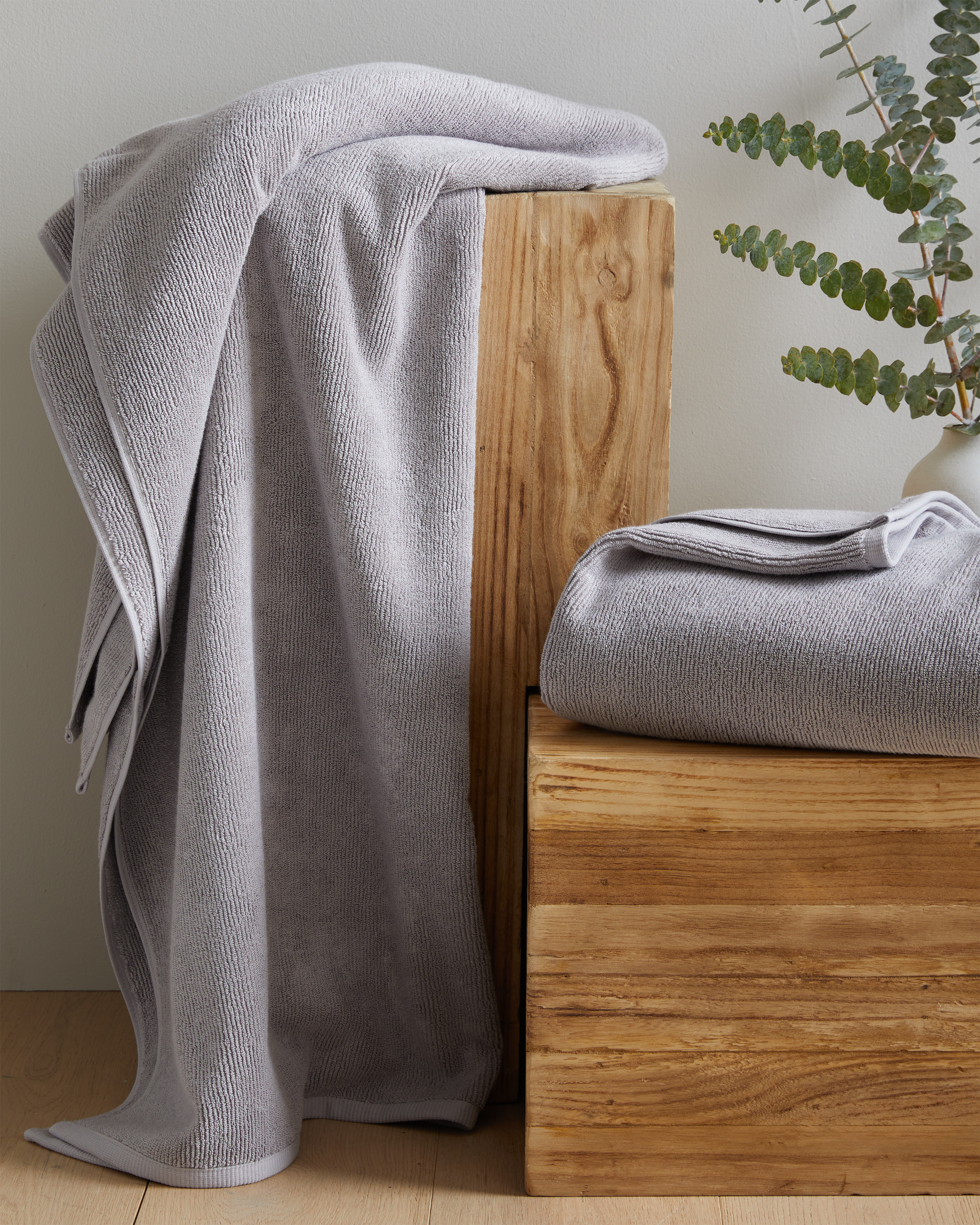 Turkish Ribbed Quick Dry Bath Sheet (Set of 2) - Thumbnail 4