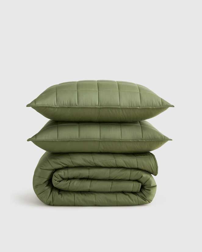 Organic Bamboo Viscose Quilted Sham Set