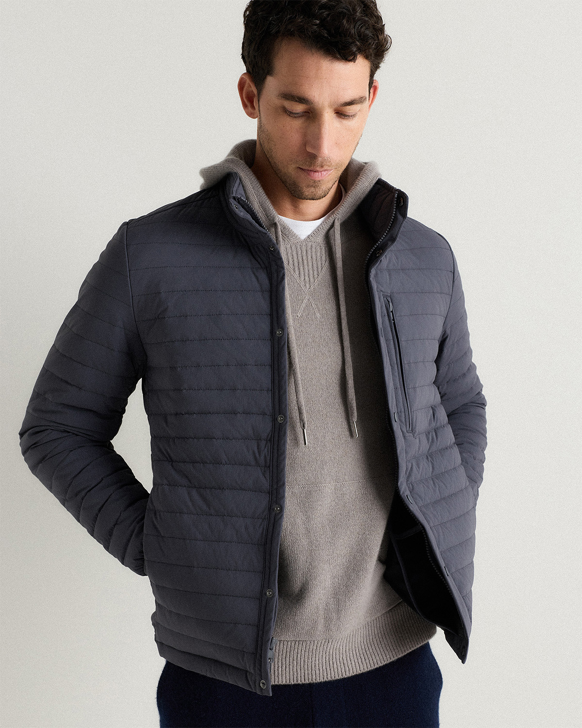 Carbon Grey Responsible Down Quilted Jacket