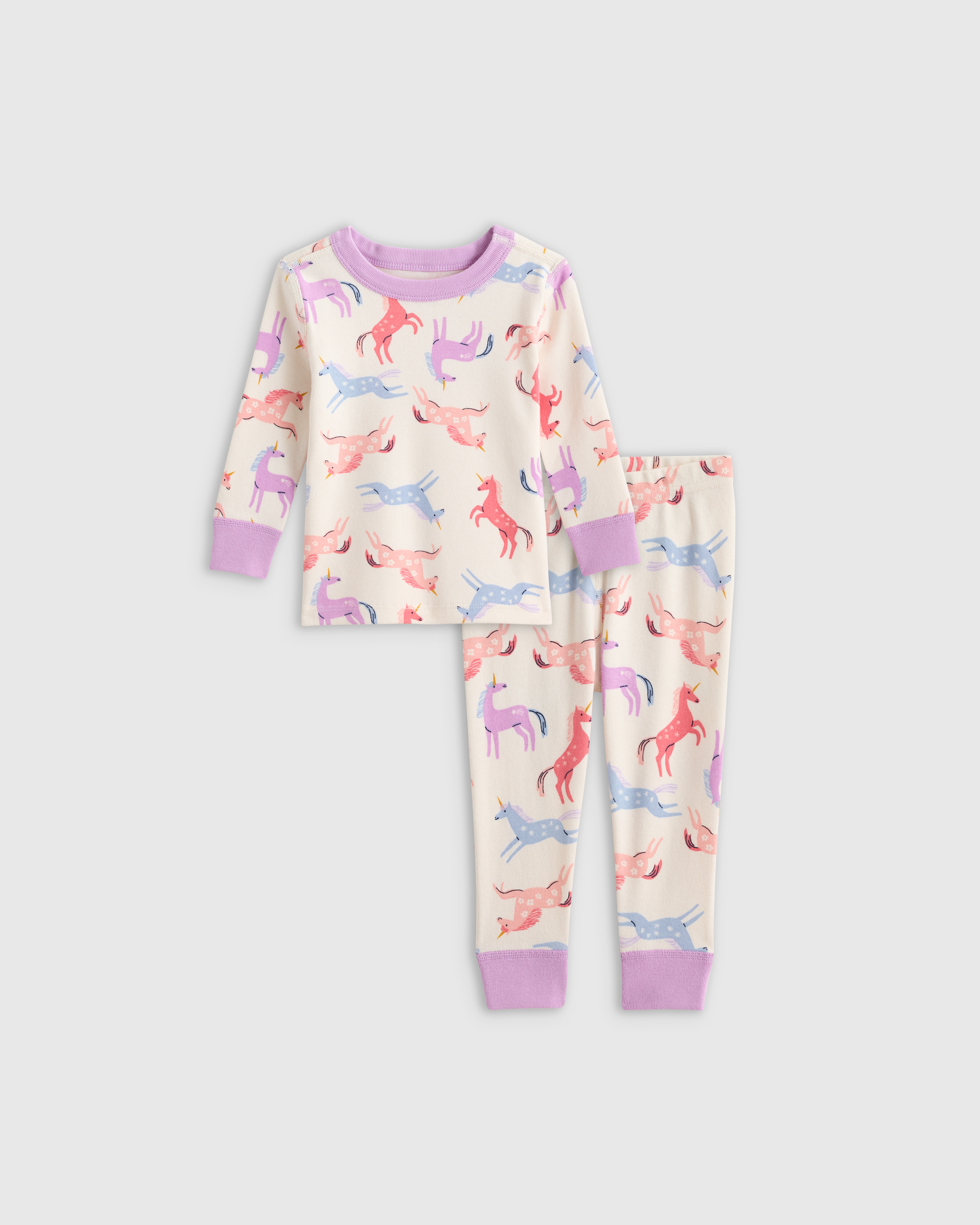 Quince Long Sleeve And Pants Pajama Set In Unicorn