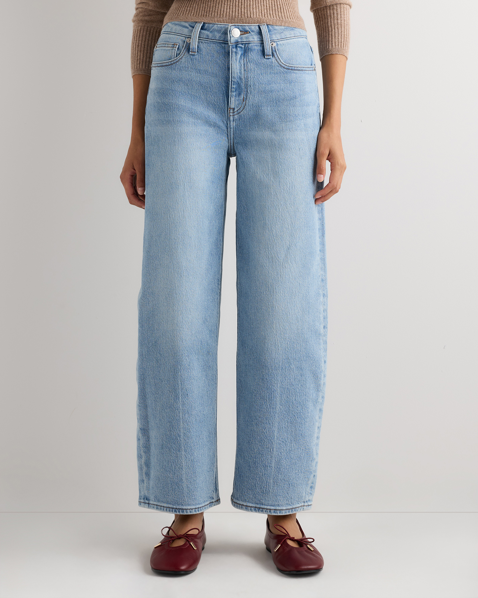 Lagoon Blue Bella Stretch Barrel Jeans