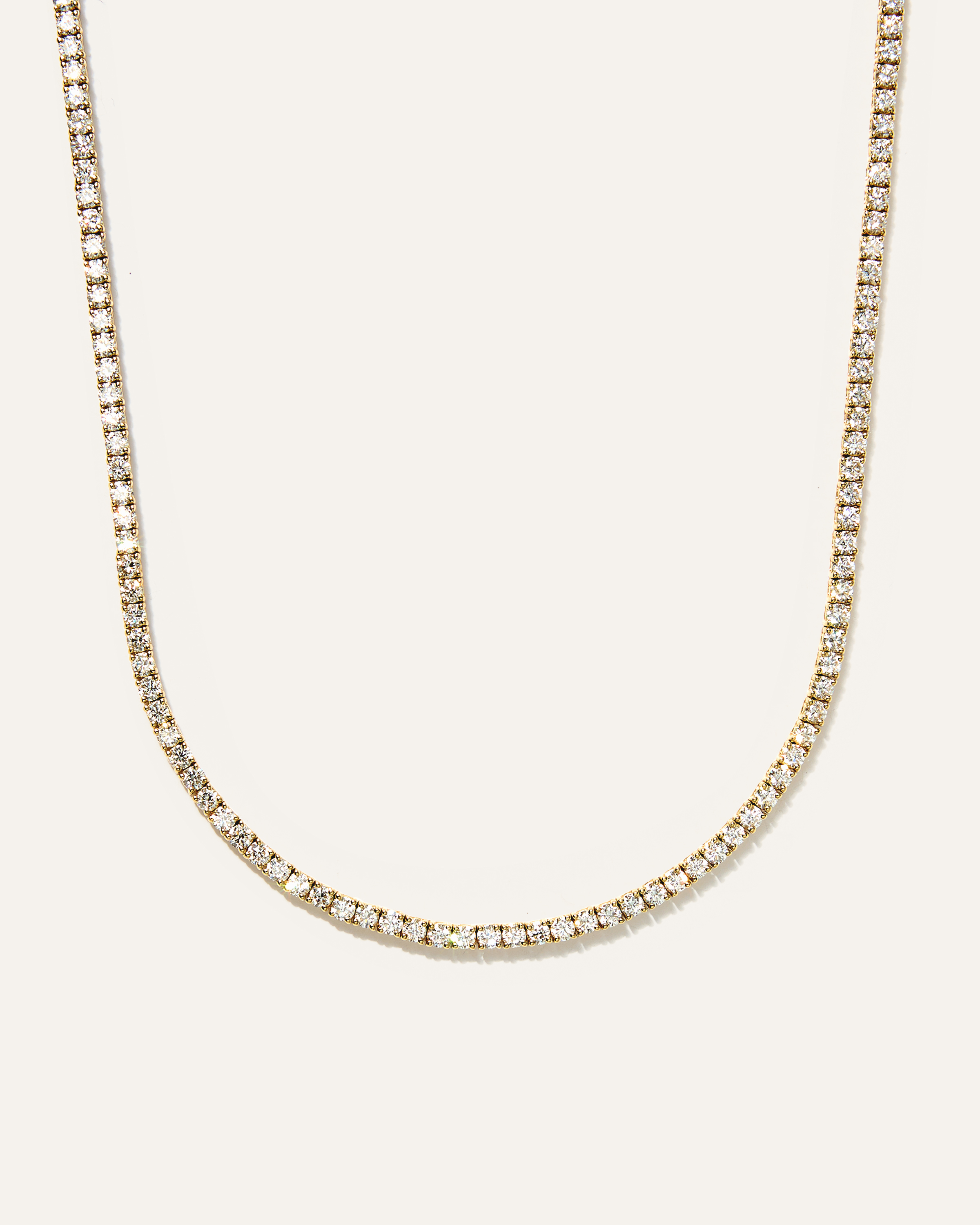 Yellow Gold 14K Gold Lab Grown Diamond Tennis Necklace