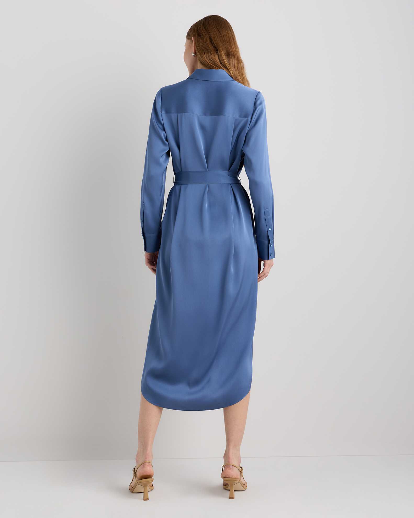 Washable Stretch Silk Maxi Shirt Dress Washable Stretch Silk Maxi Shirt Dress