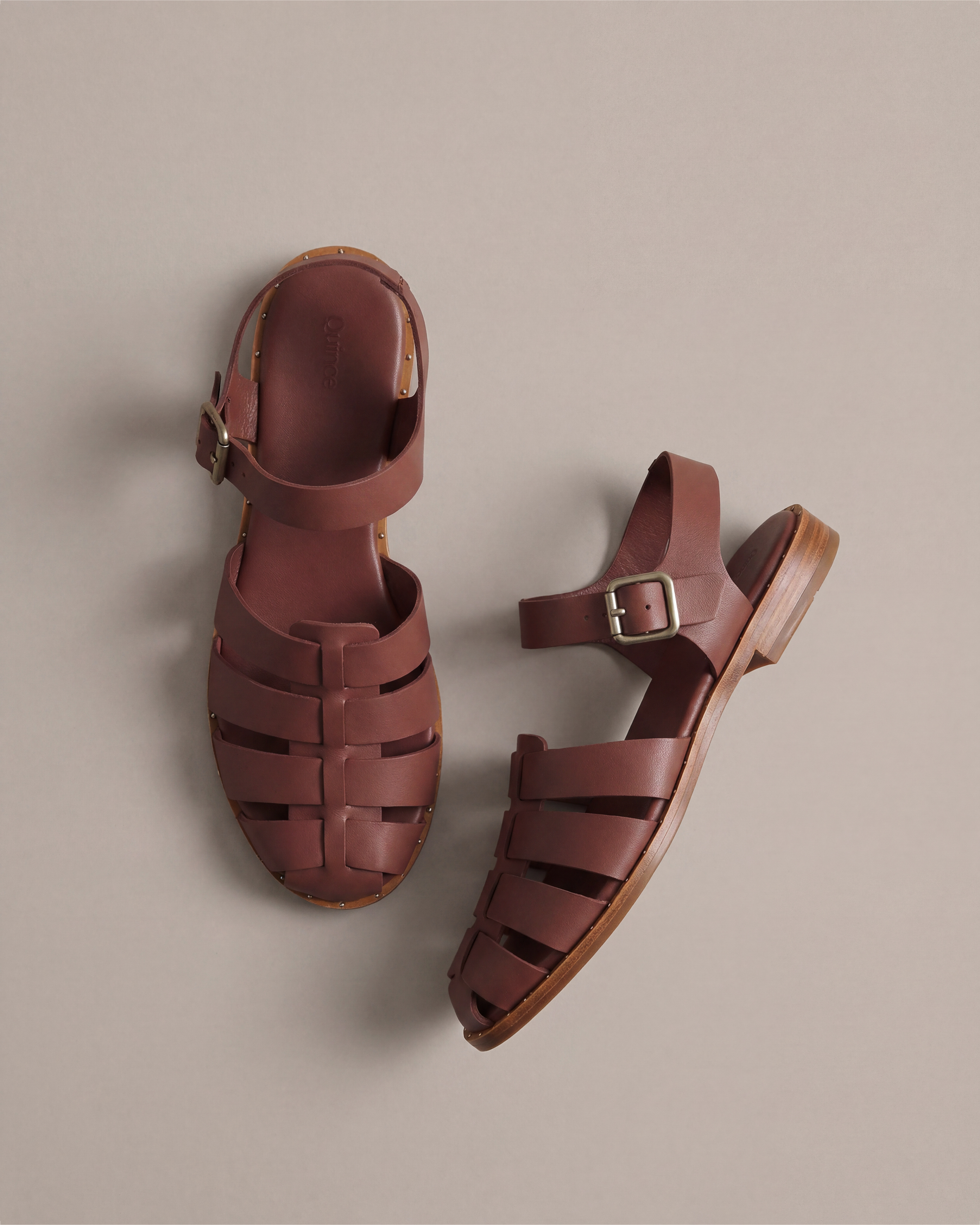 Brandy Italian Leather Fisherman Sandal