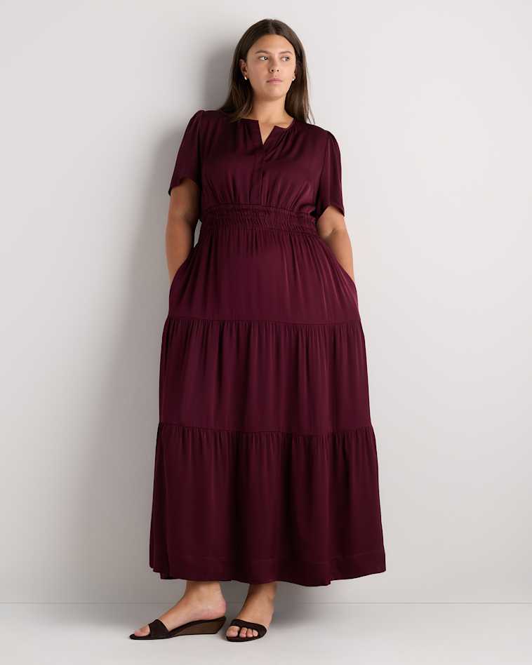 xxl size dress for ladies Amazon.com: RWJ Women's Plus Size Fall Dress Long Sleeve Square Neck Wedding Guest Smocked A Line Boho Flowy Maxi Dresses with Pockets Army Green Floral L : Clothing, Shoes & Jewelry