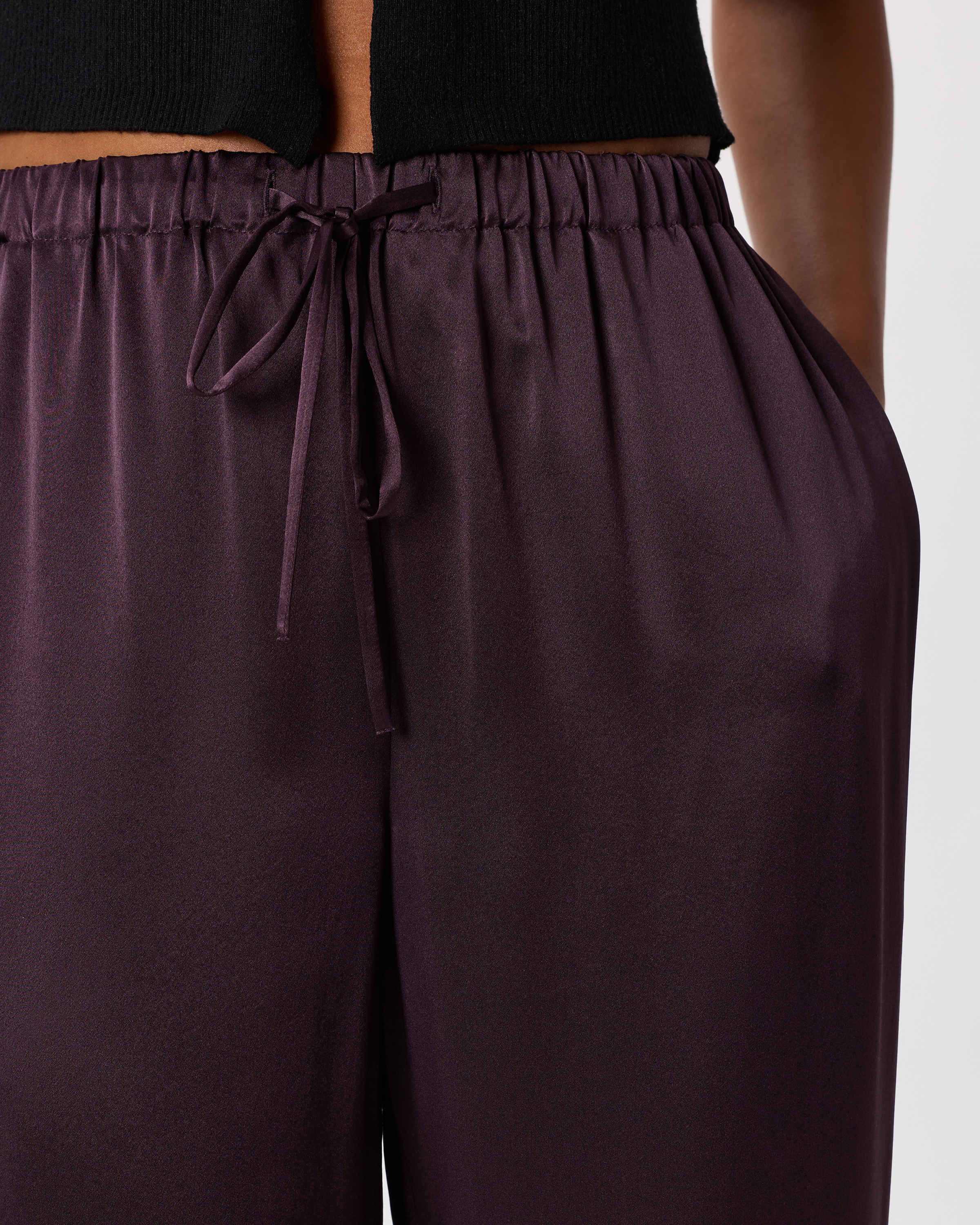 【COLOR iN ID】ys string wide pants Magenta Drawstring Hem Windbreaker Pants | Lime Lush Boutique