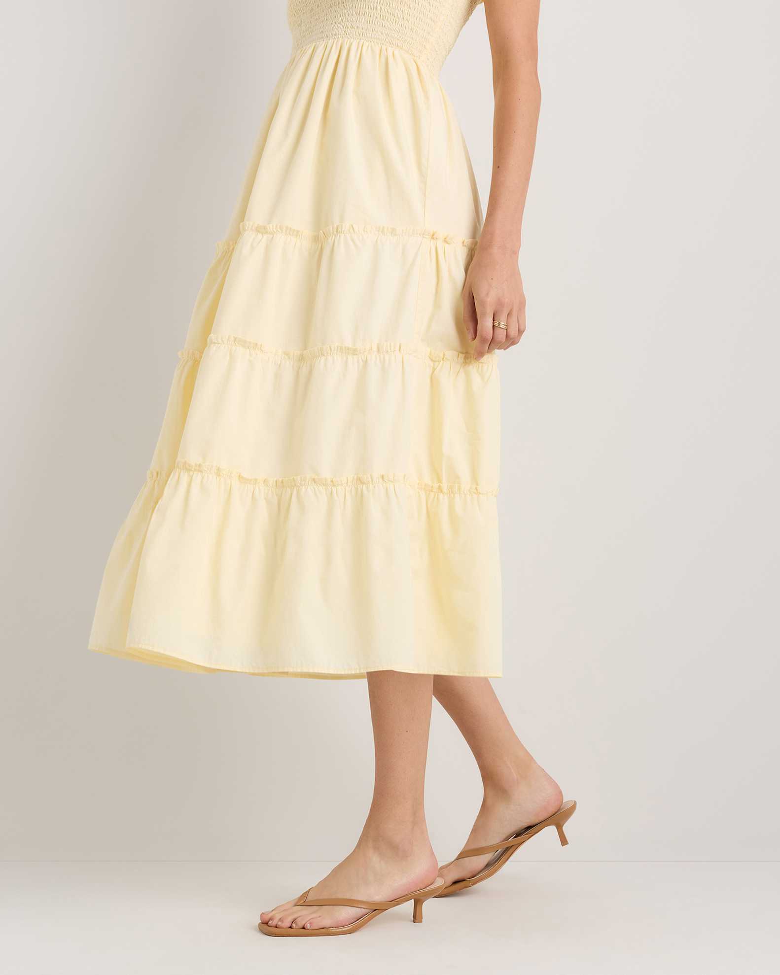 100% Organic Cotton Smocked Midi Dress 100% Organic Cotton Smocked Midi Dress