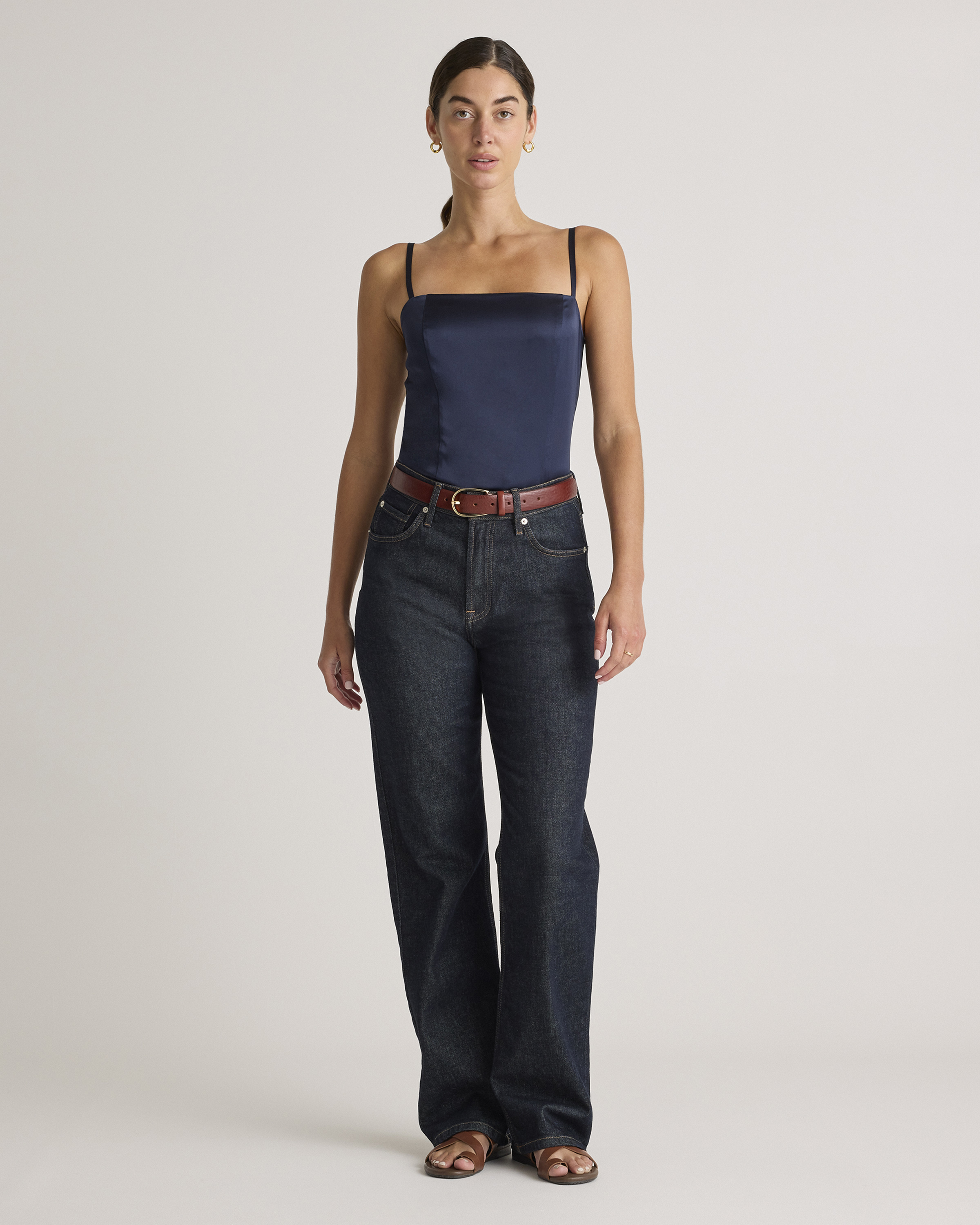 100% Washable Silk Square Neck Tank