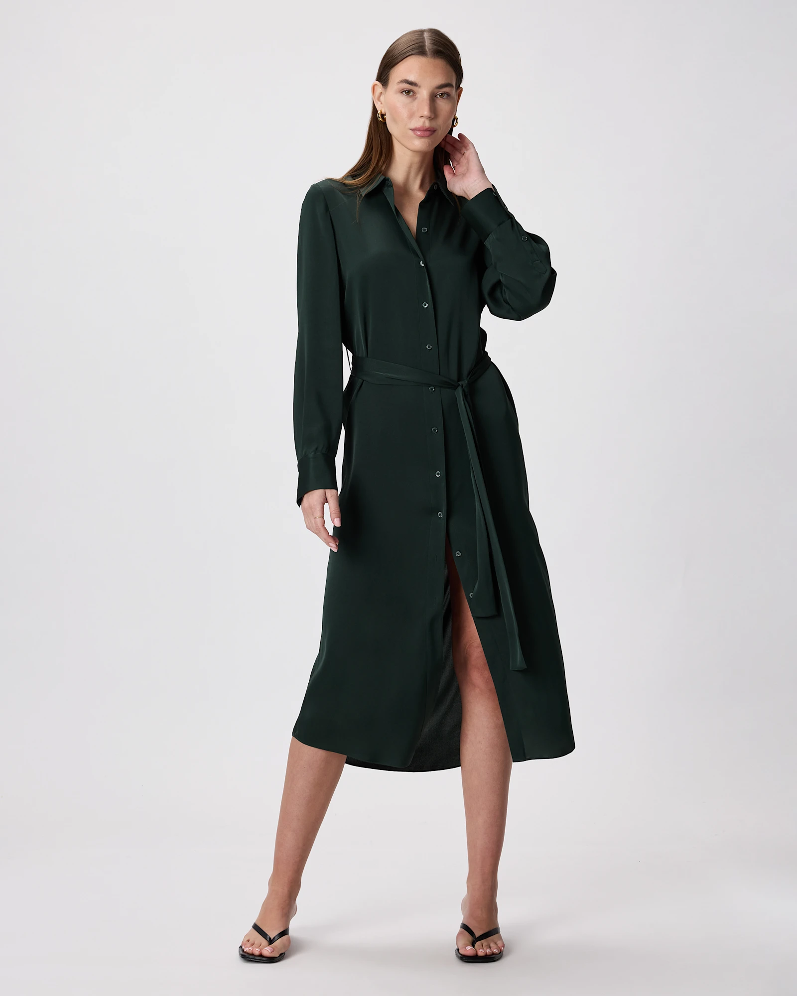 black lace dress for women Destiny Maxi 240715_final_sale Size up Isles of Capri Dress Color:hunter-green