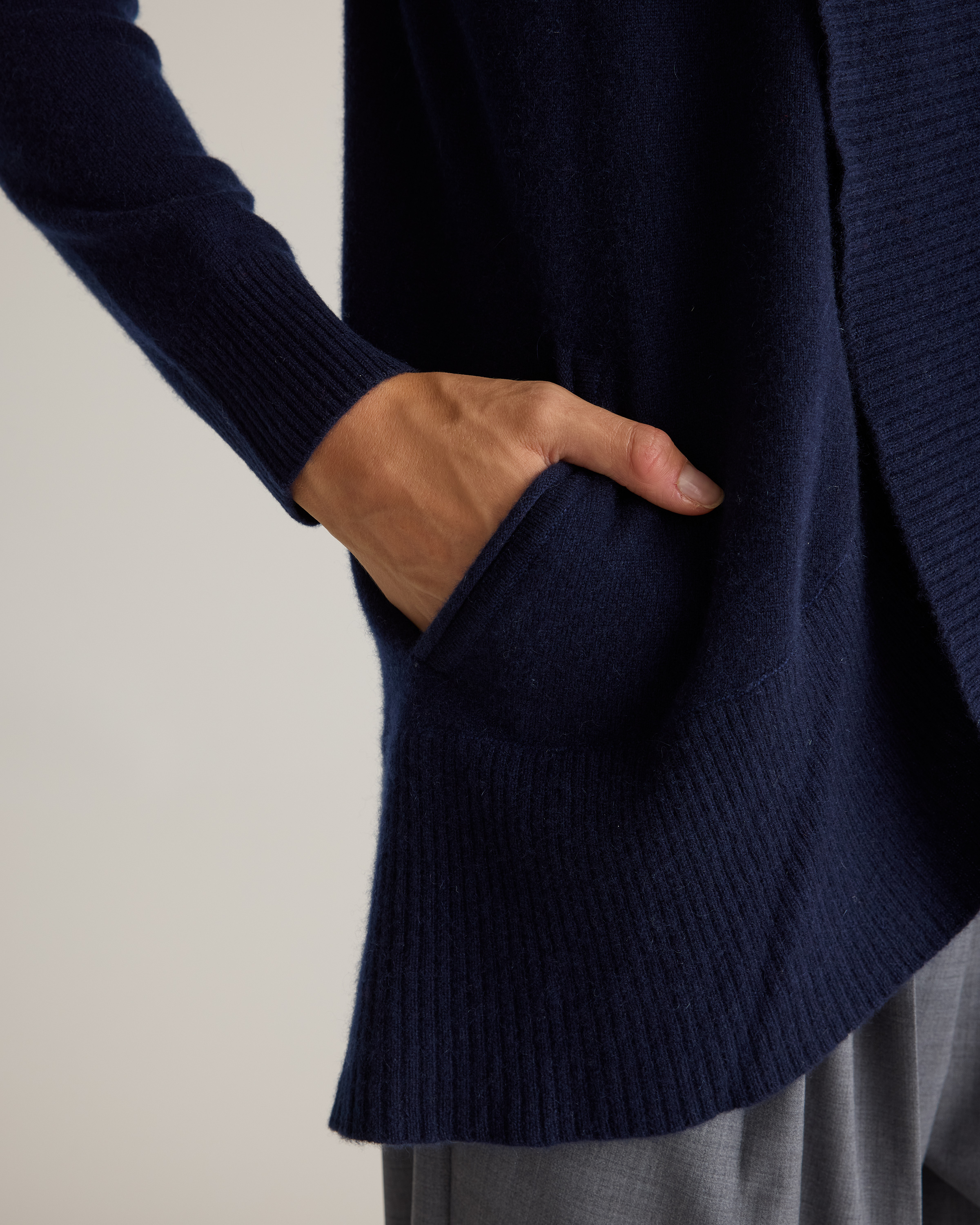 Mongolian Cashmere Open Cardigan Sweater