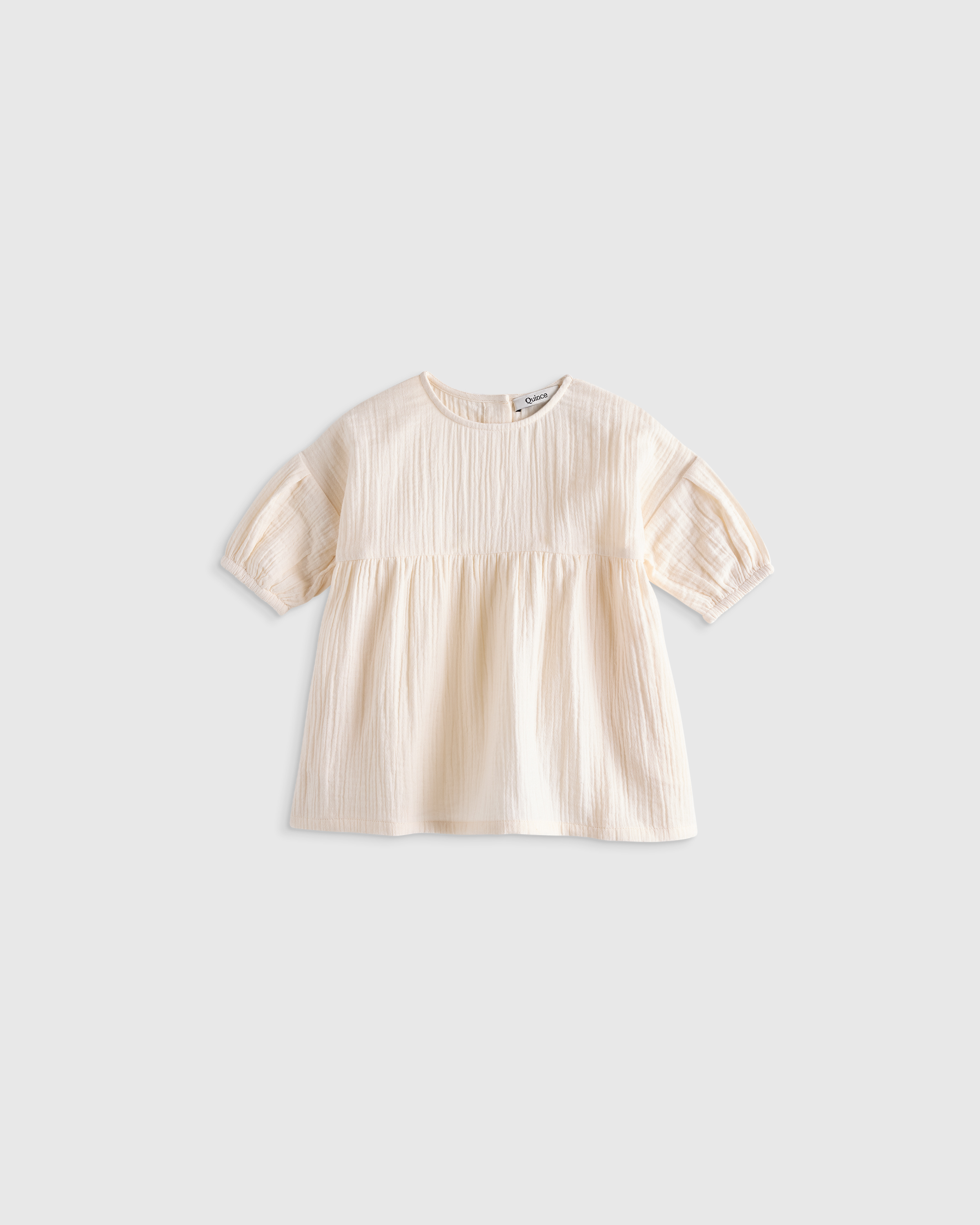 Vintage Cream 100% Organic Cotton Gauze Dress