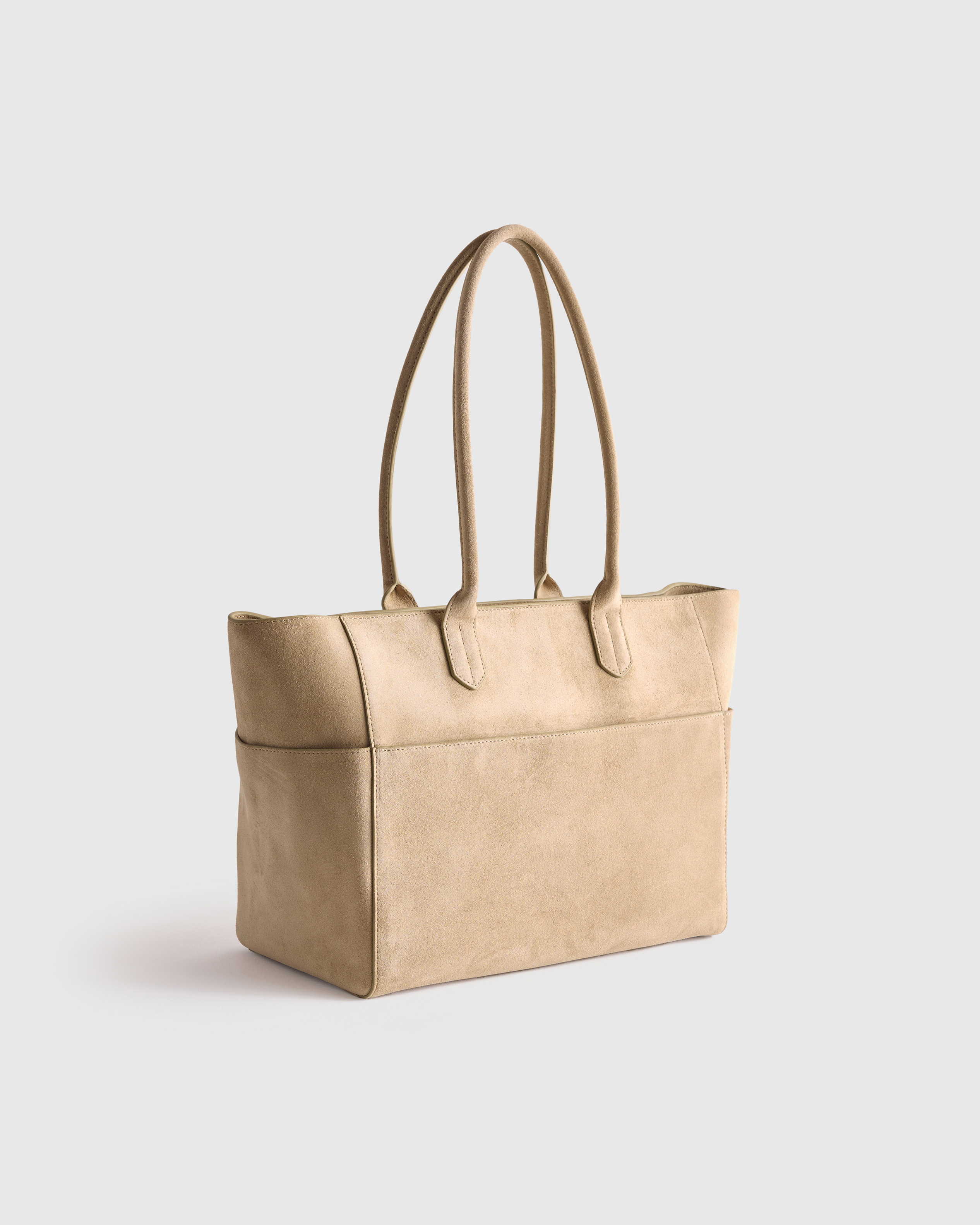 Italian Suede Shopper Tote