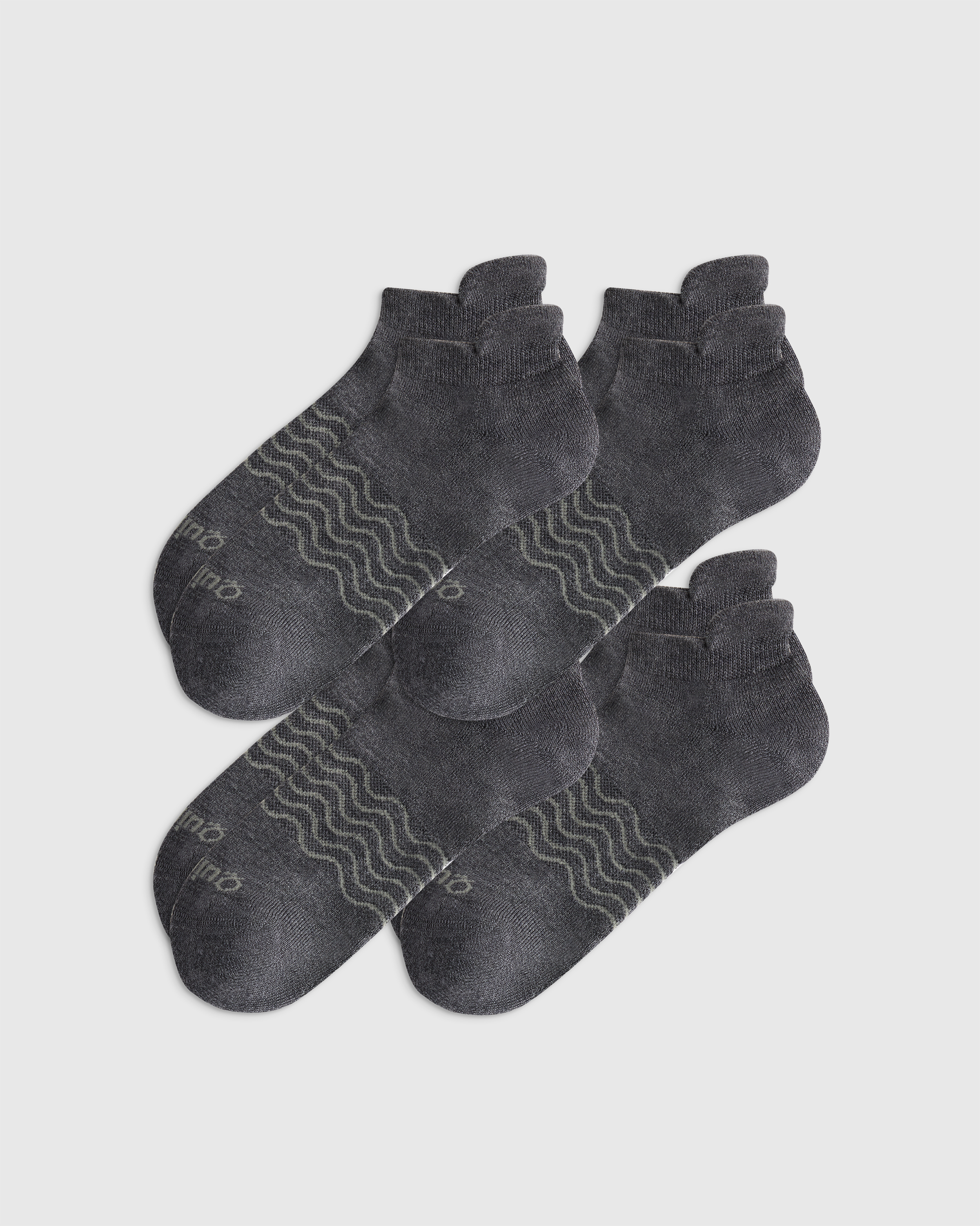 Charcoal Merino Ankle Socks (4-Pack)