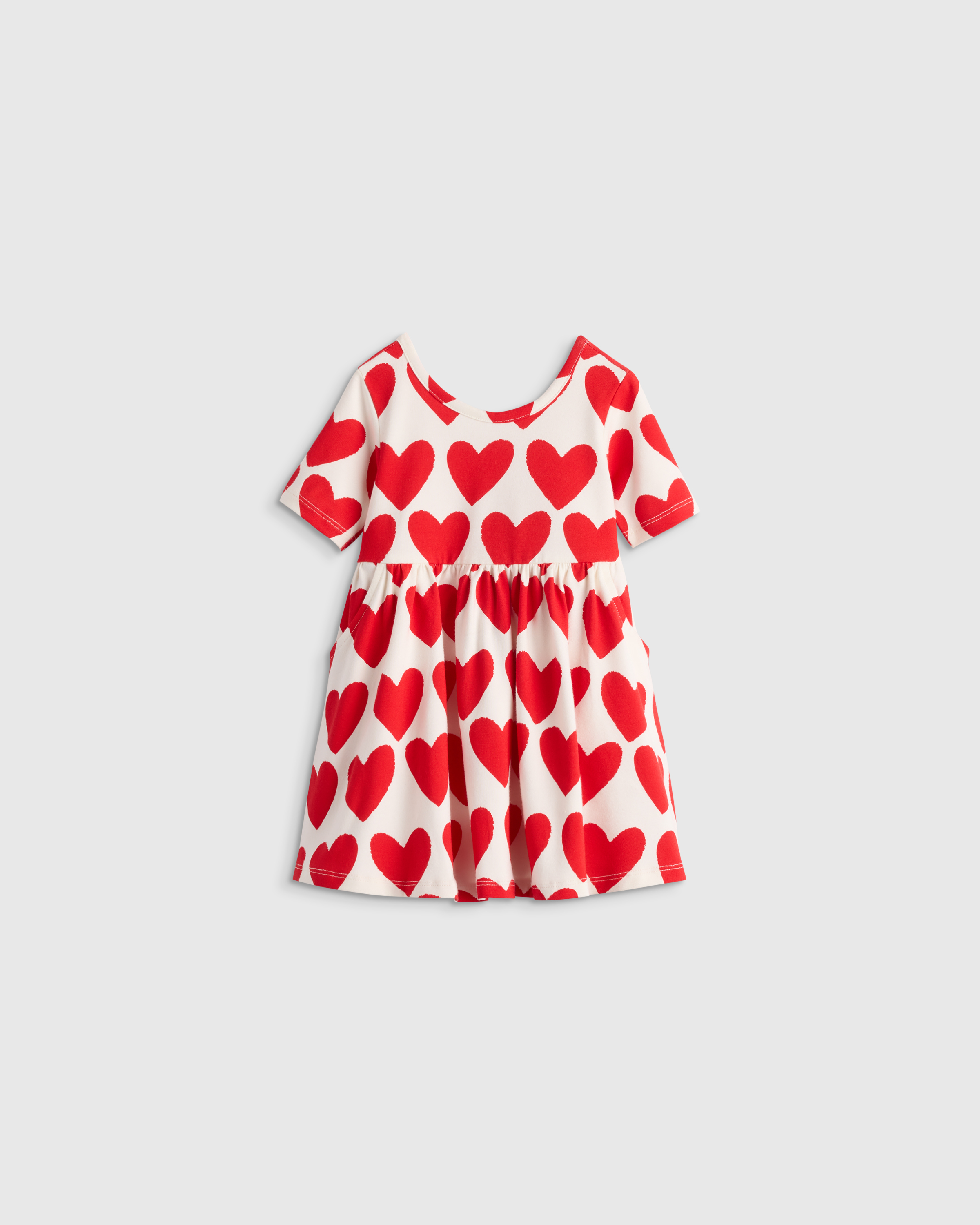 Red Hearts Organic Cotton Skater Dress 
