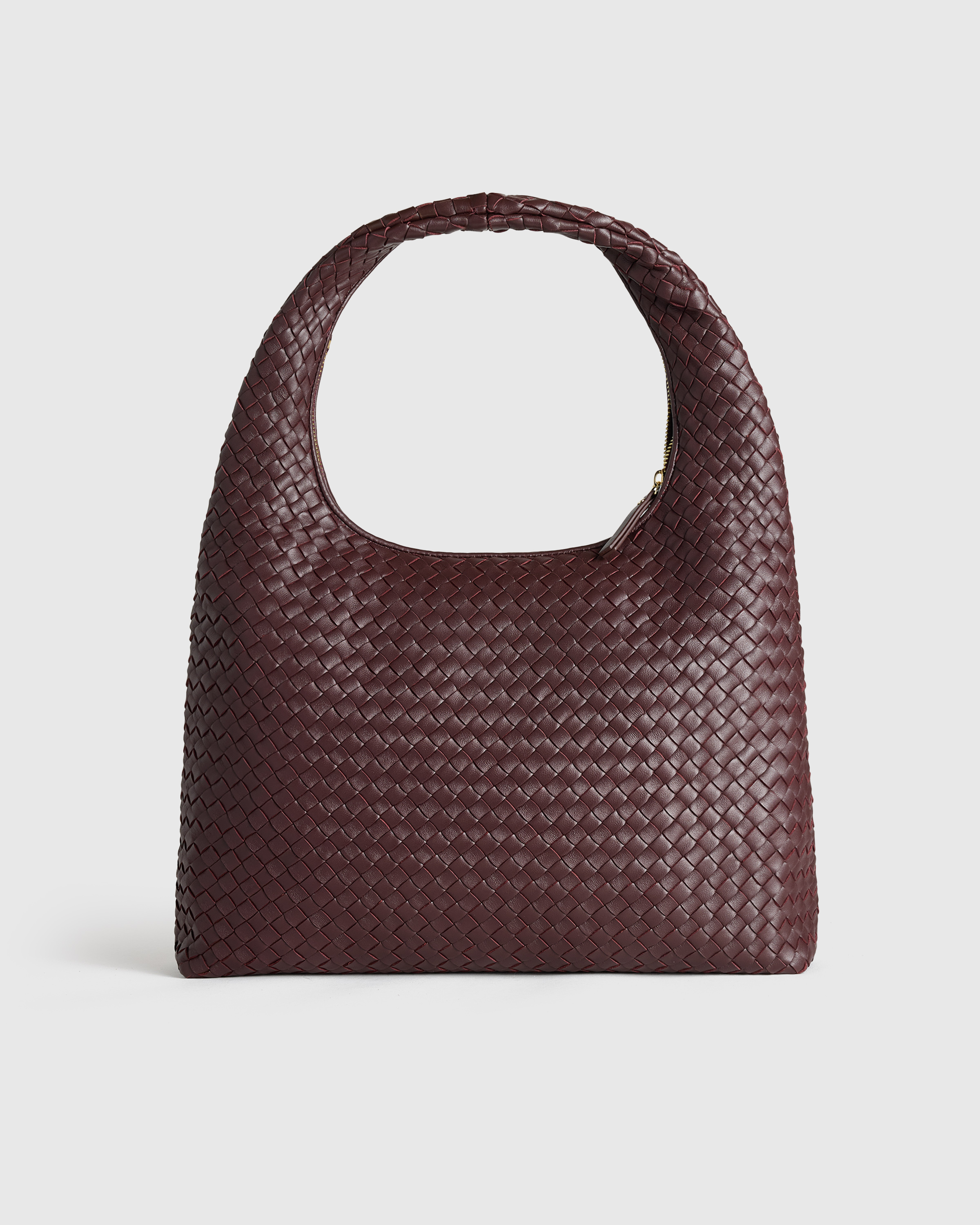 Deep Plum Elodie Handwoven Shoulder Bag