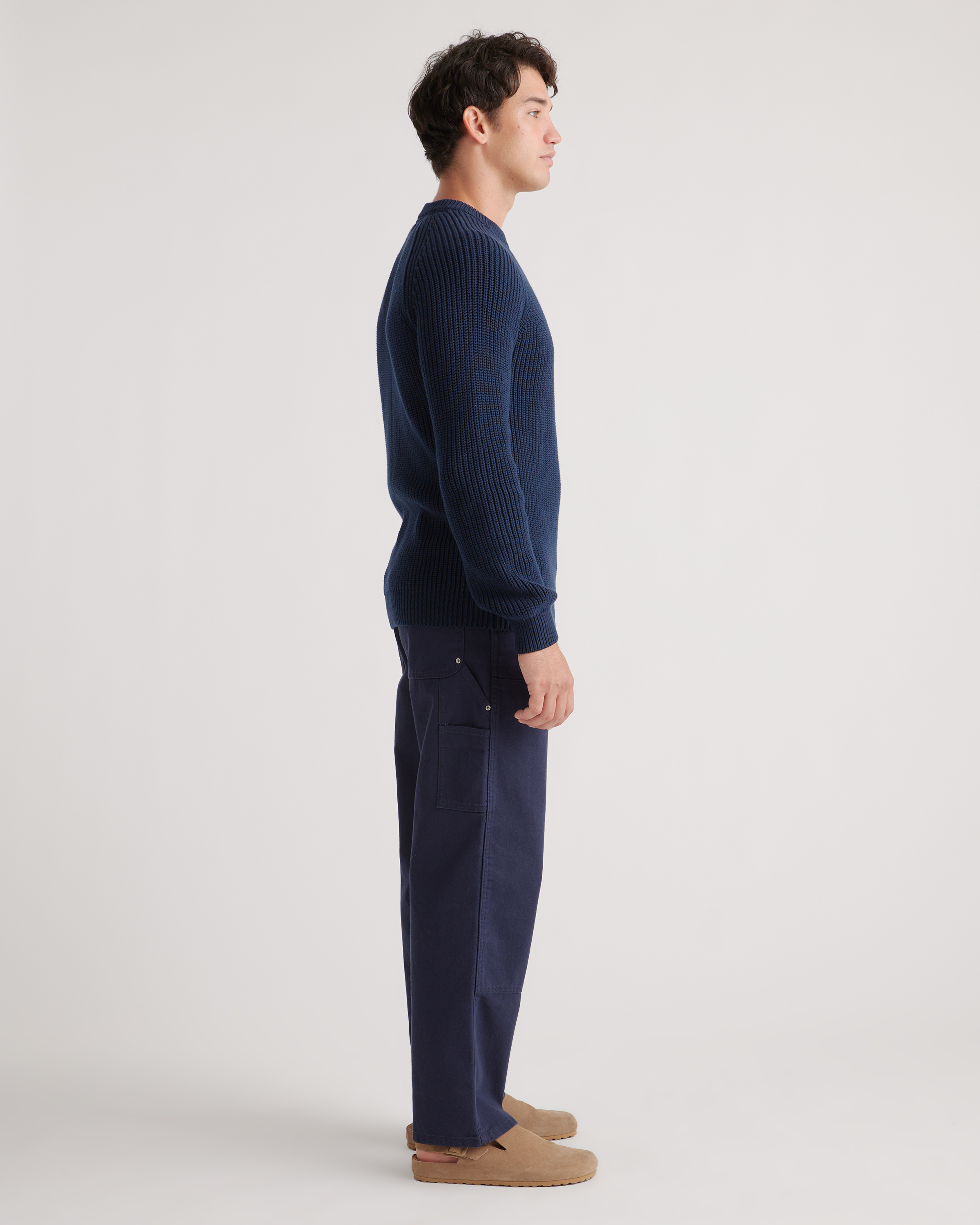 久遠　Fisherman Collage Sweater / BLK Tribekka 44 Men's Western Crewneck Sweater, Sizes XS-3XL