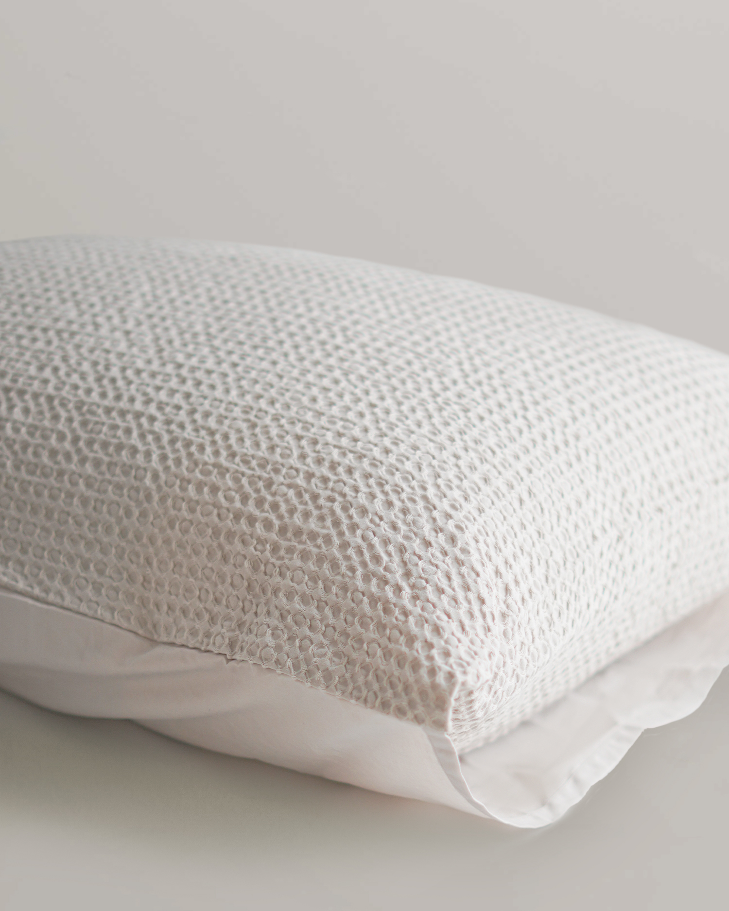 Sand Organic Luxe Honeycomb Sham Set