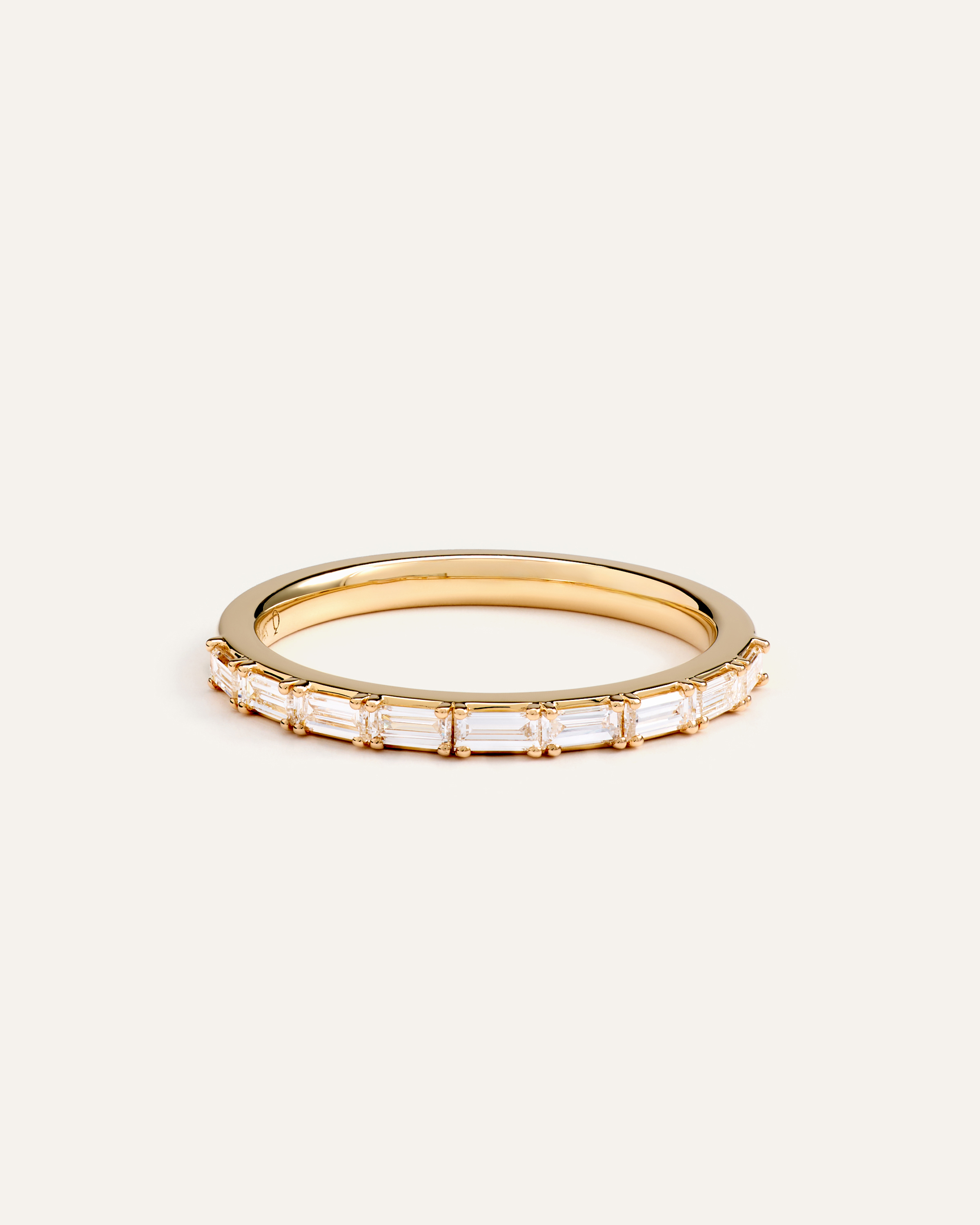 Yellow Gold 14K Gold Lab Grown Diamond Baguette Band
