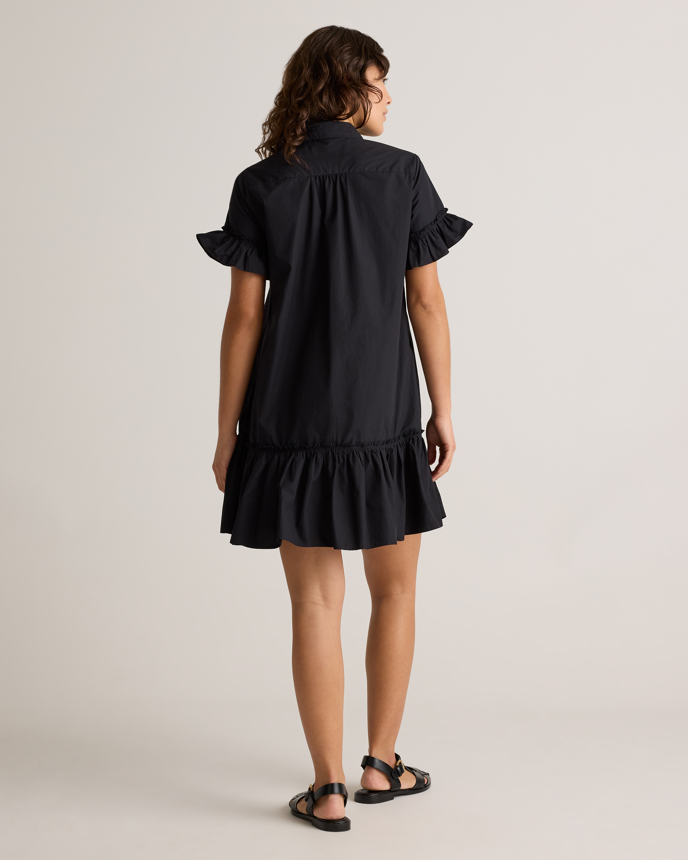 organic cotton shirt dress Ole Shirt Dress in Turquoise stripe | Organic cotton poplin