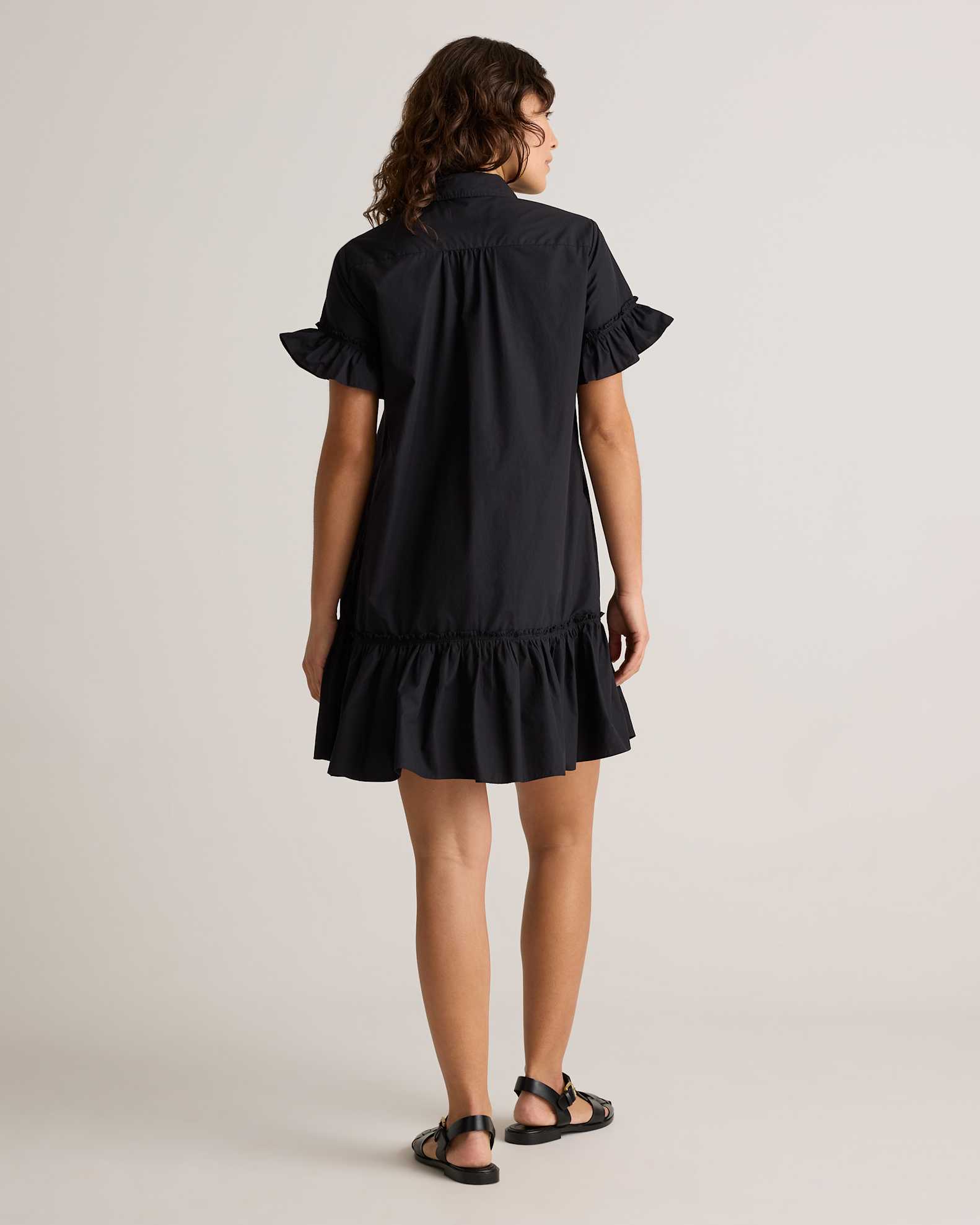 organic cotton shirt dress Ole Shirt Dress in Turquoise stripe | Organic cotton poplin