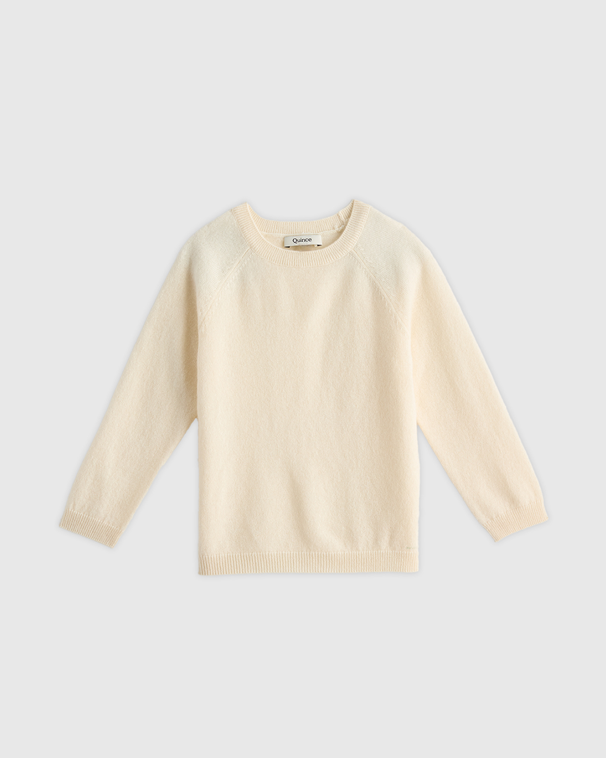 Ivory Washable Cashmere Crewneck Sweater