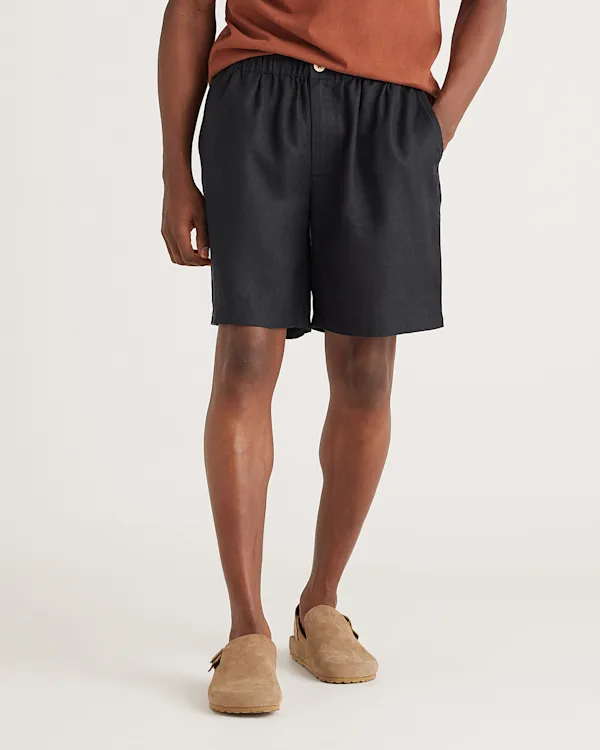 100% European Linen Shorts - 8"