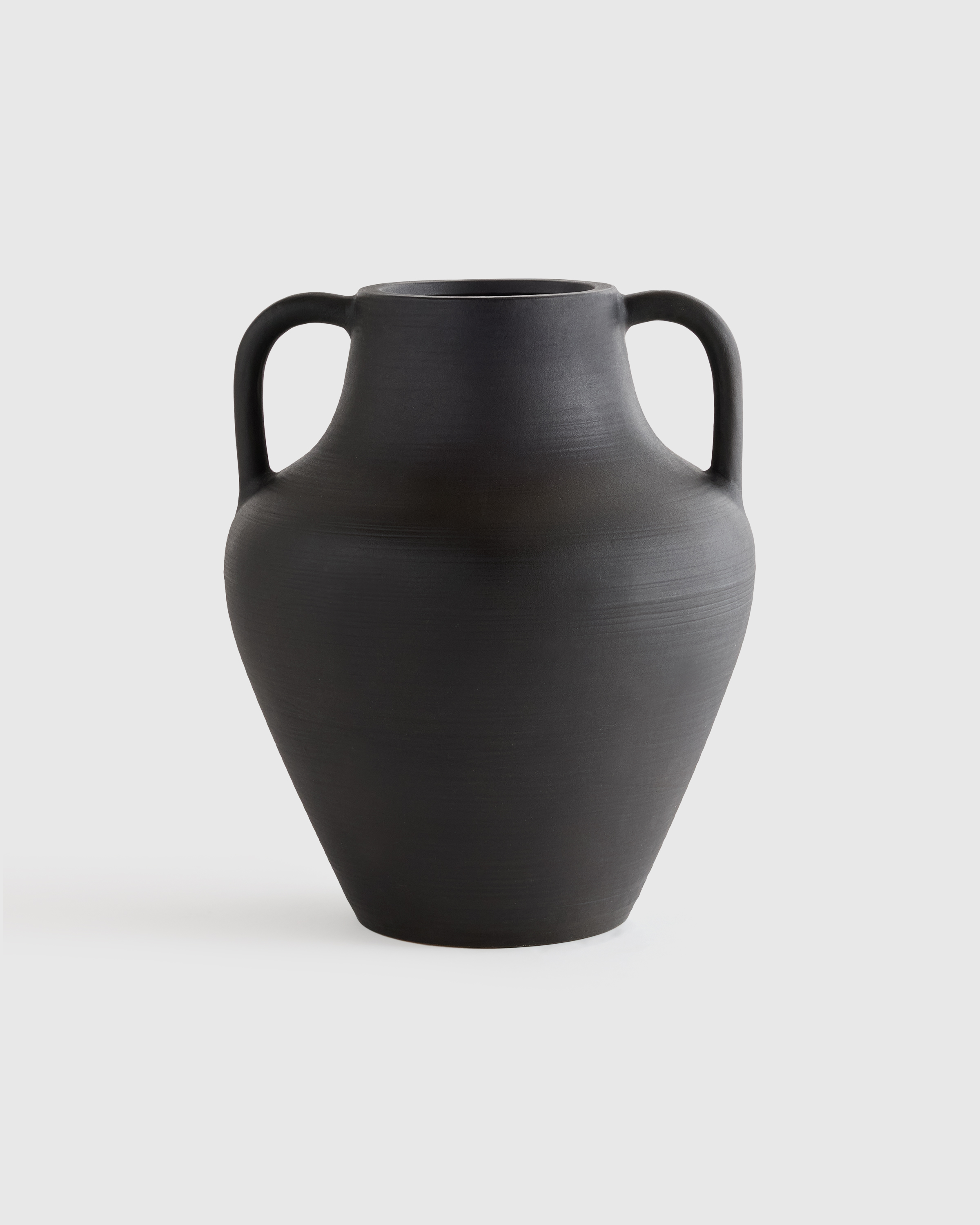 Black Handcrafted Artisan Ceramic Vase