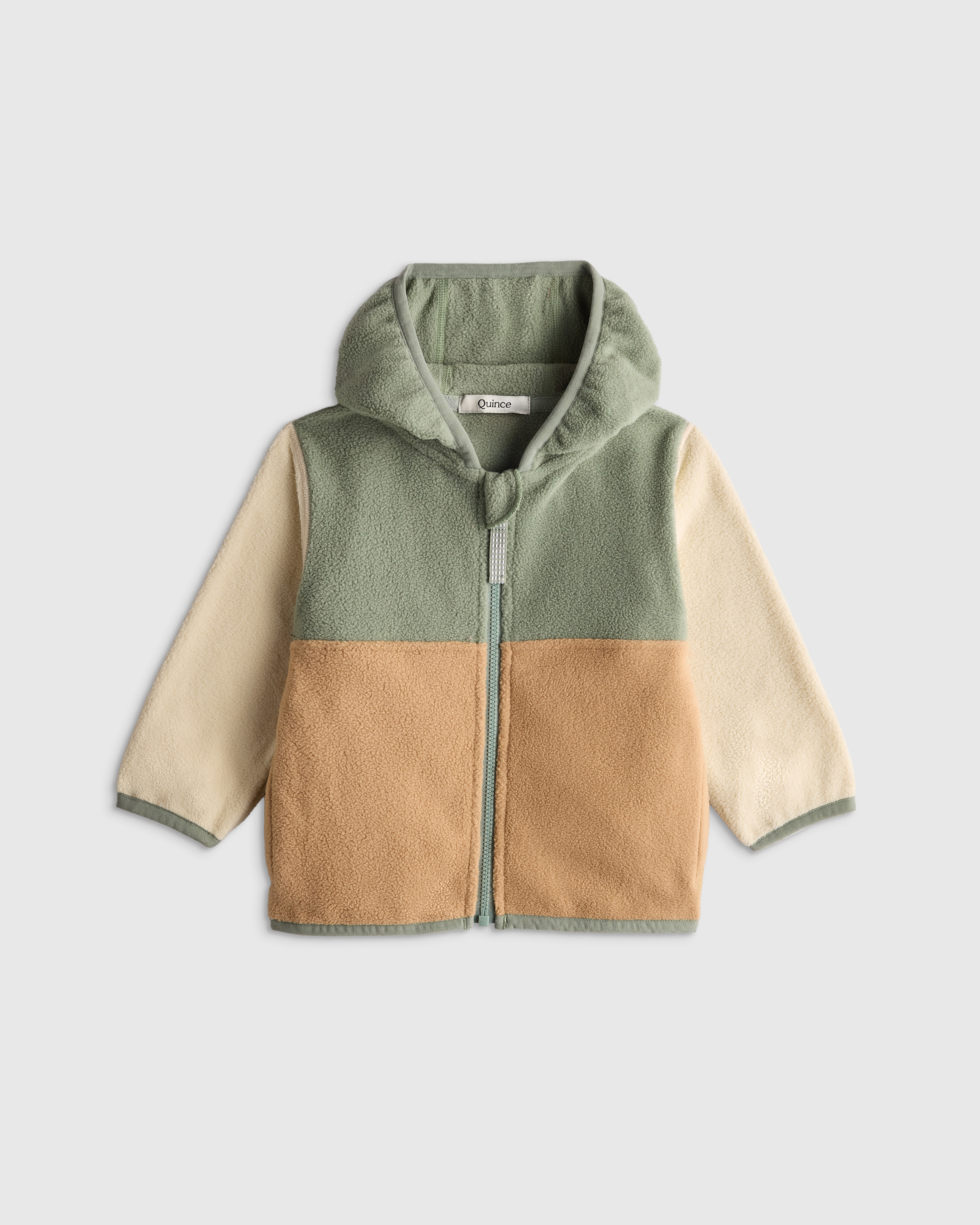 Green/Tan Microfleece Cozy Jacket
