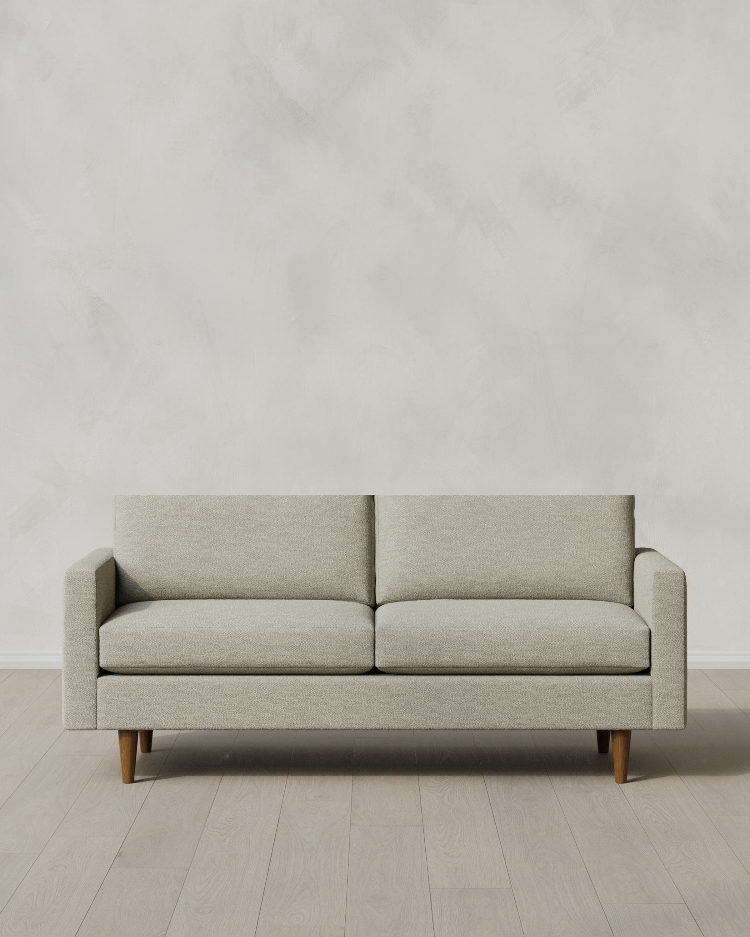 Flax Atlas Midcentury Sofa in Performance Basketweave