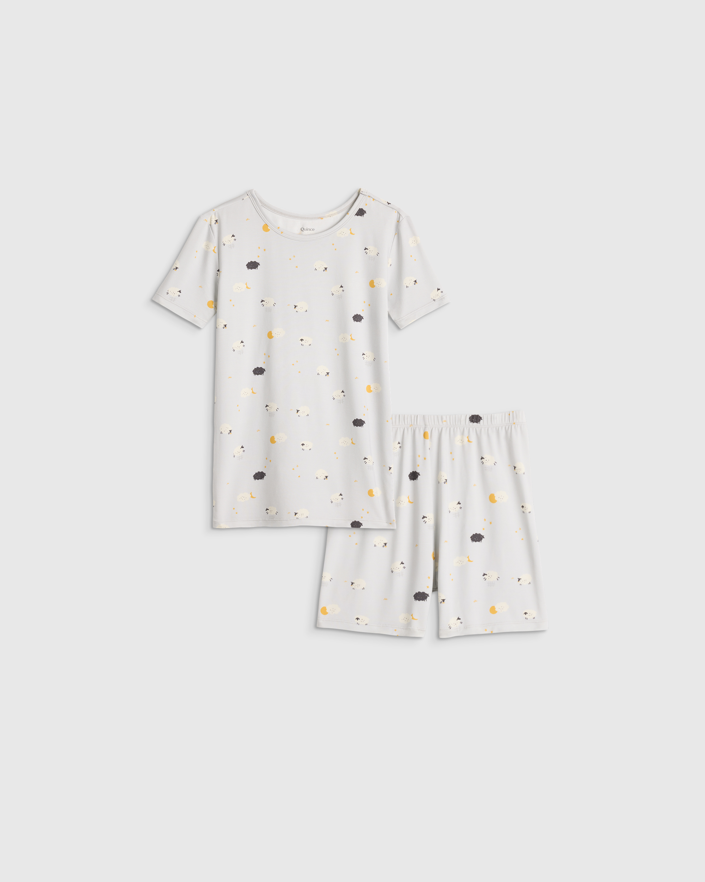 Little Sheep Bamboo Short Sleeve and Shorts Pajama Set
