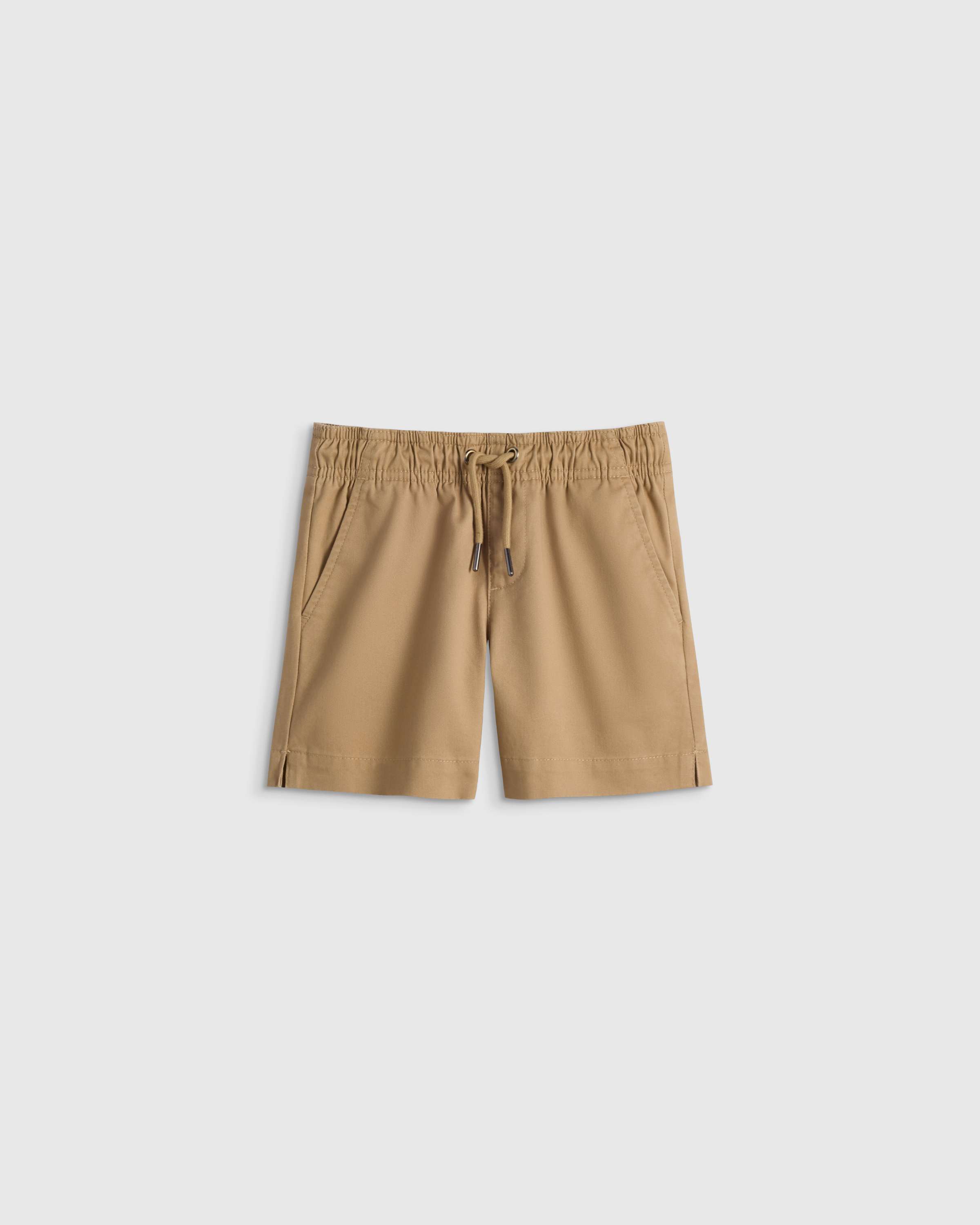 Light Khaki Organic Cotton Stretch Pull-On Chino Short 