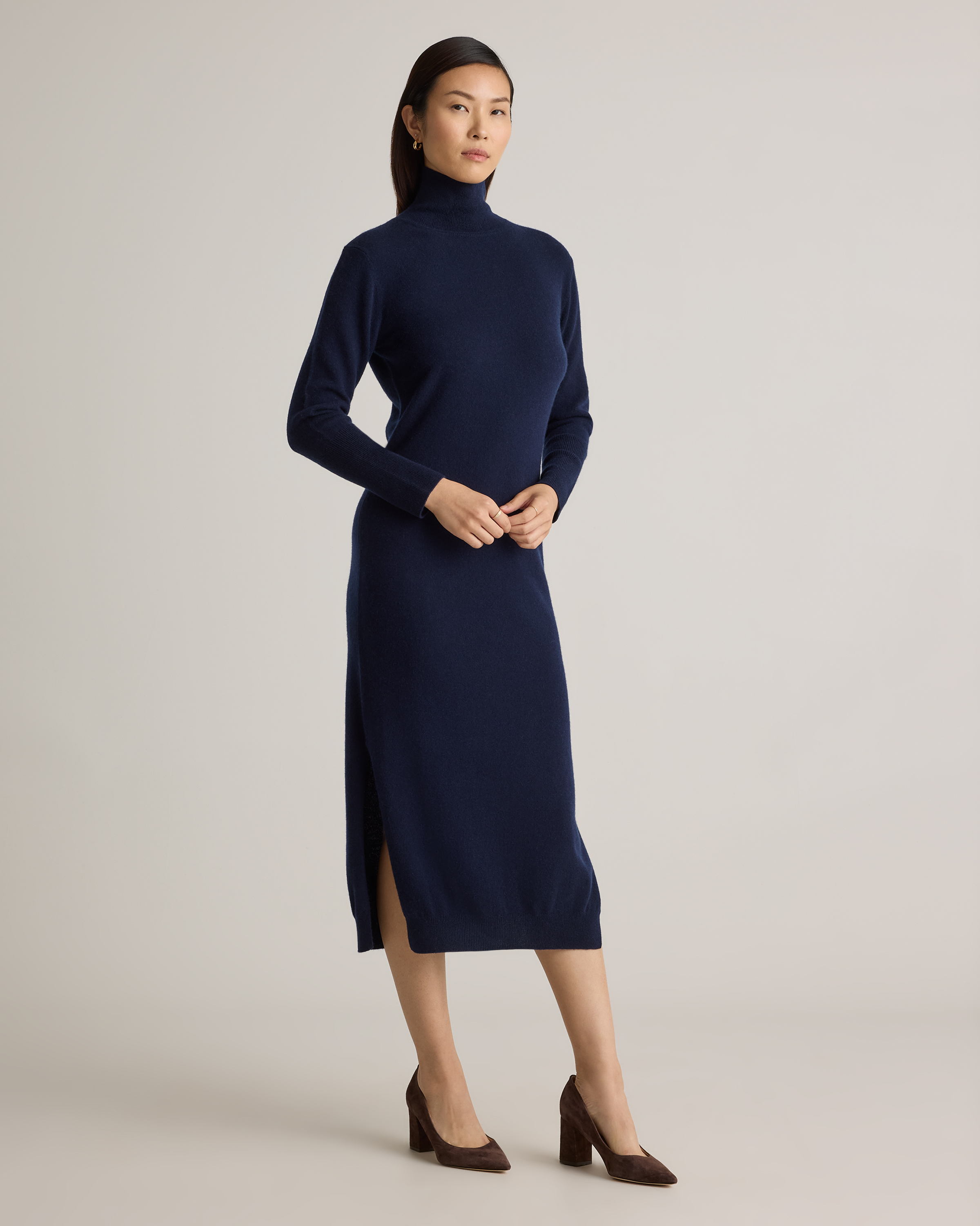 cashmere midi sweater dress Santicler Blair Cashmere Sweater Dress - Brown
