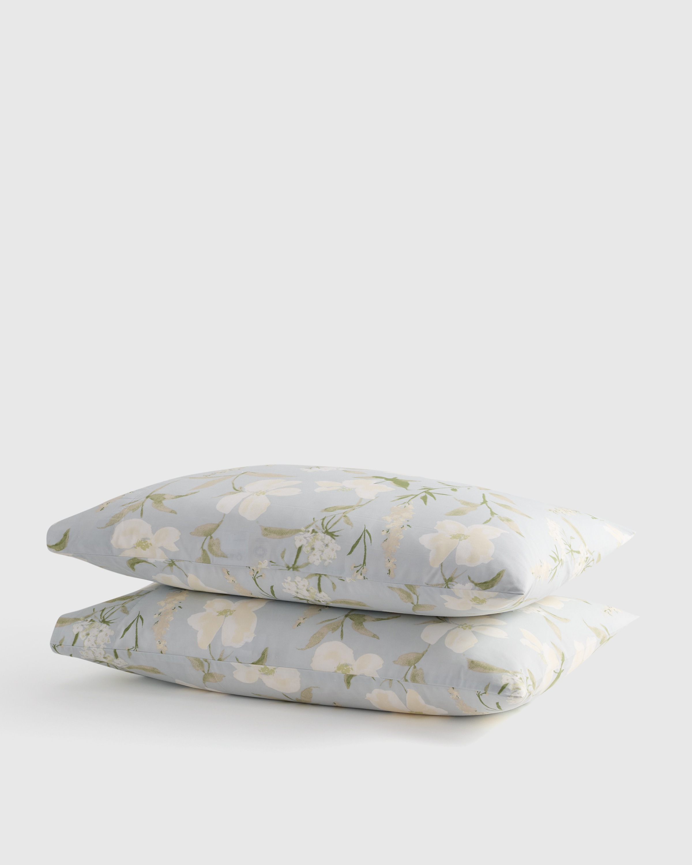 Blue Garden Classic Organic Percale Pillowcase Set