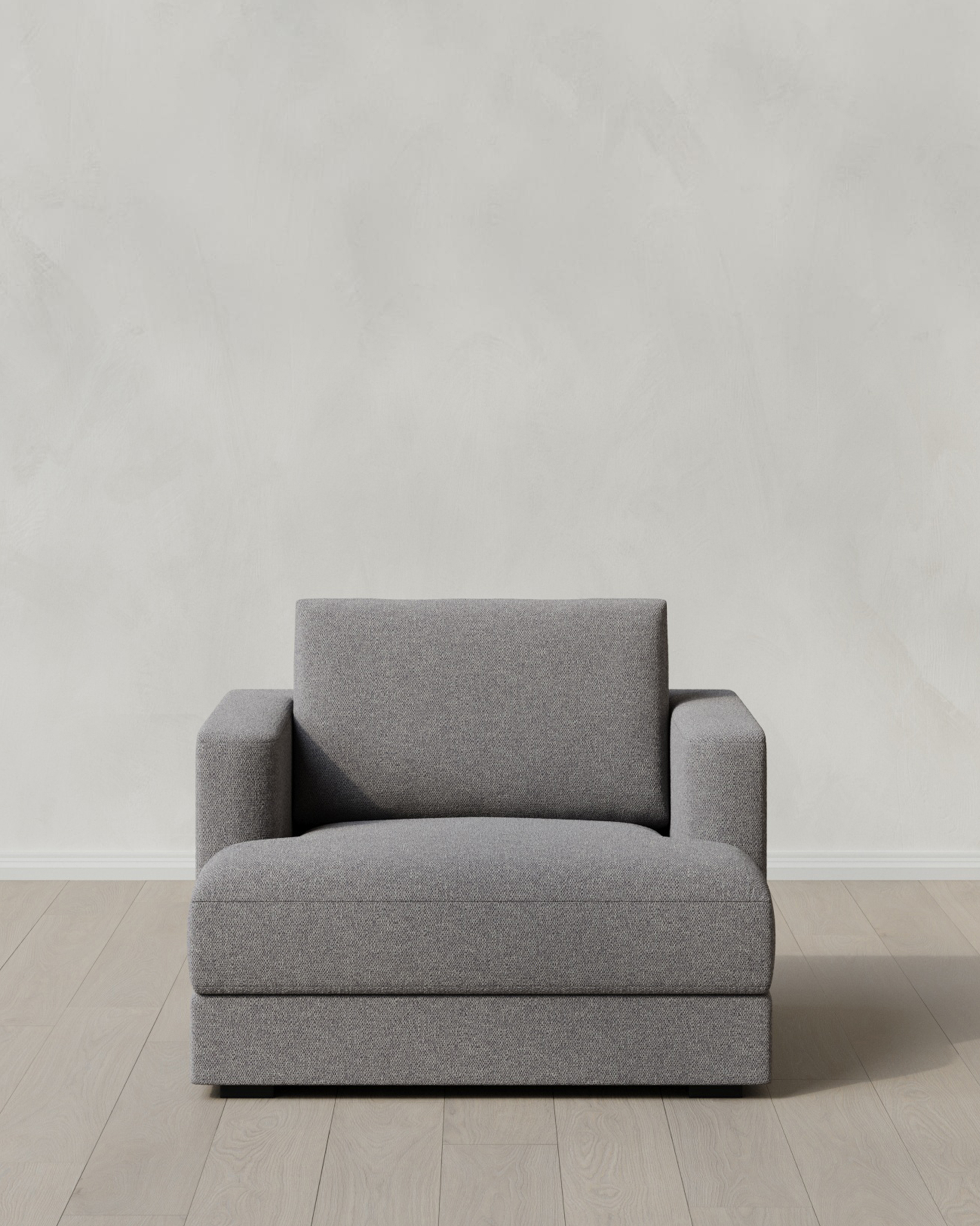 Ash Sierra Curved Arm Accent Chair in Performance Basketweave