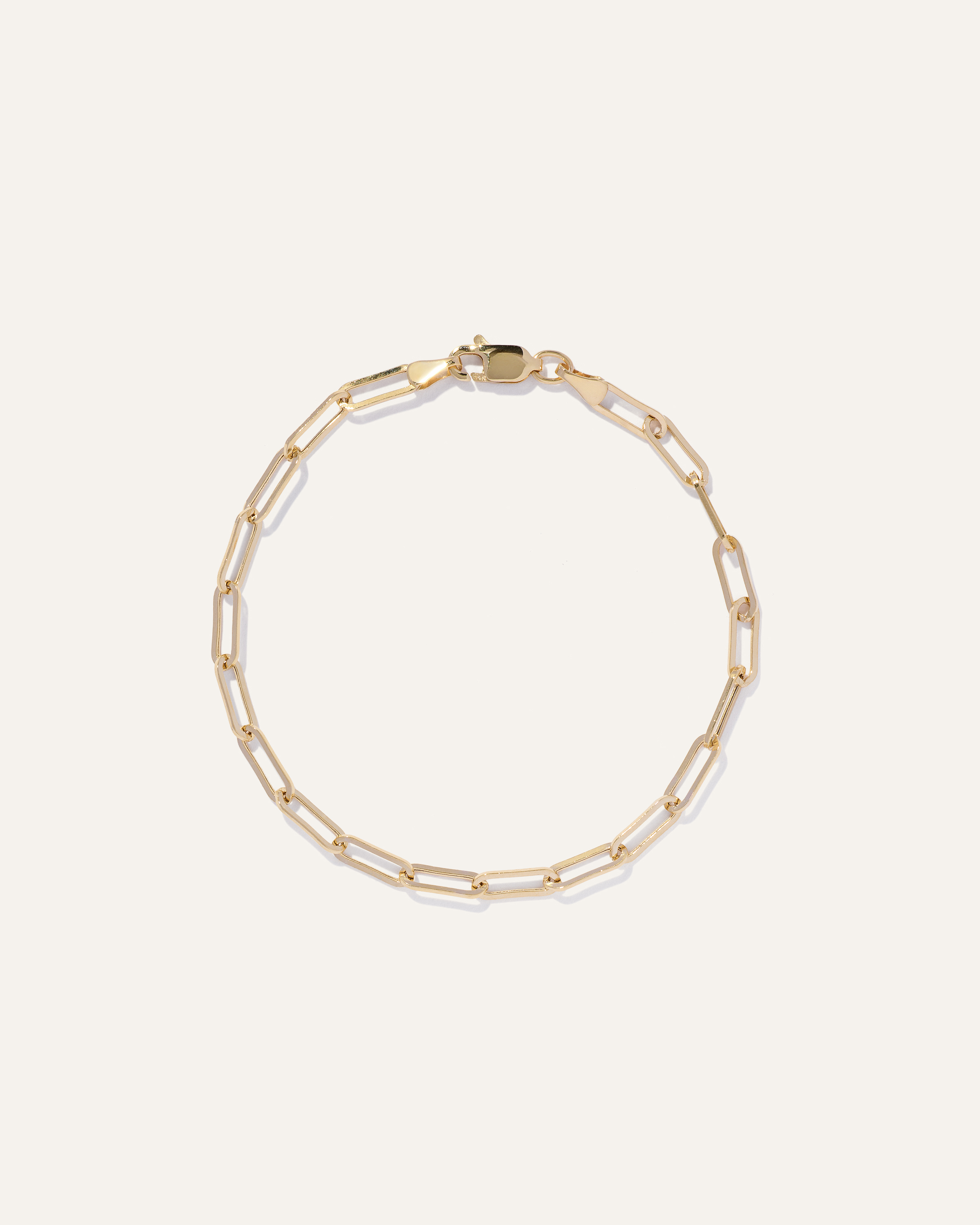 Yellow Gold 14K Gold Paperclip Chain Bracelet