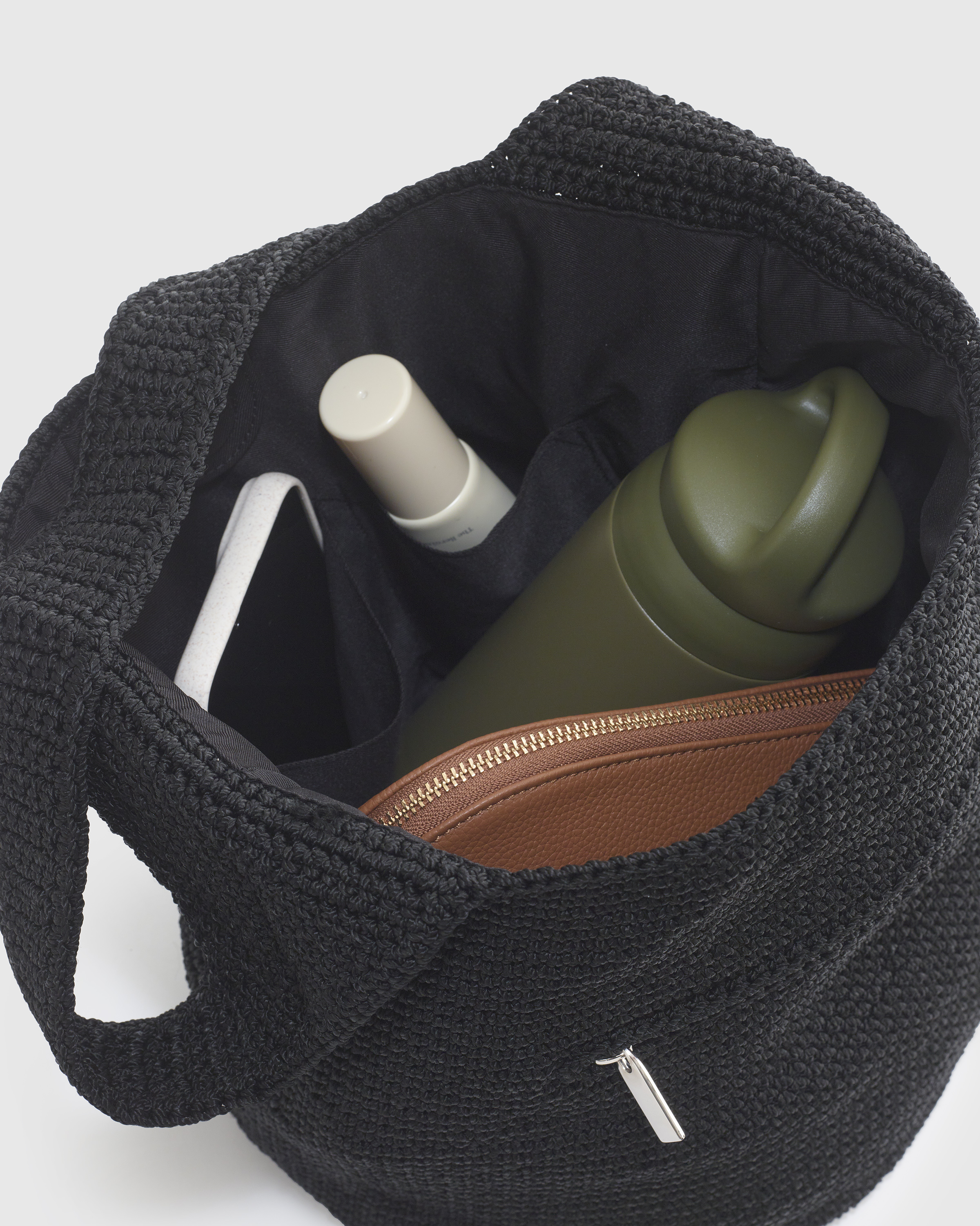 バッグ・カバンその他 HUNTER WOMEN Refined Handcraft Crochet Hobo Bag Black HAW000 Hand Crochet Hobo Shoulder Bag