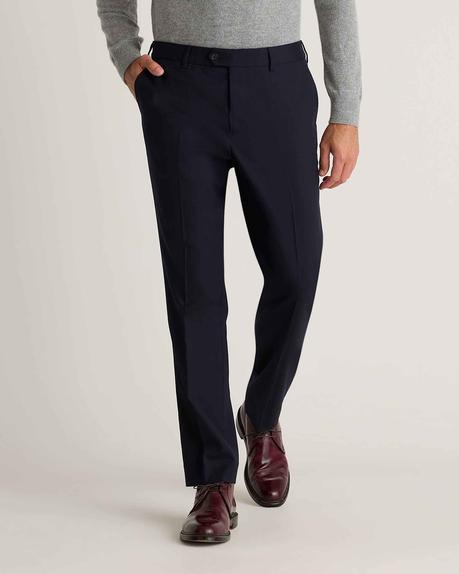 Men's Stretch Wool Dress Pants Slim in Black, Size 38X34 by Quince Men's Stretch Wool Dress Pants Slim in Black, Size 38X34 by Quince