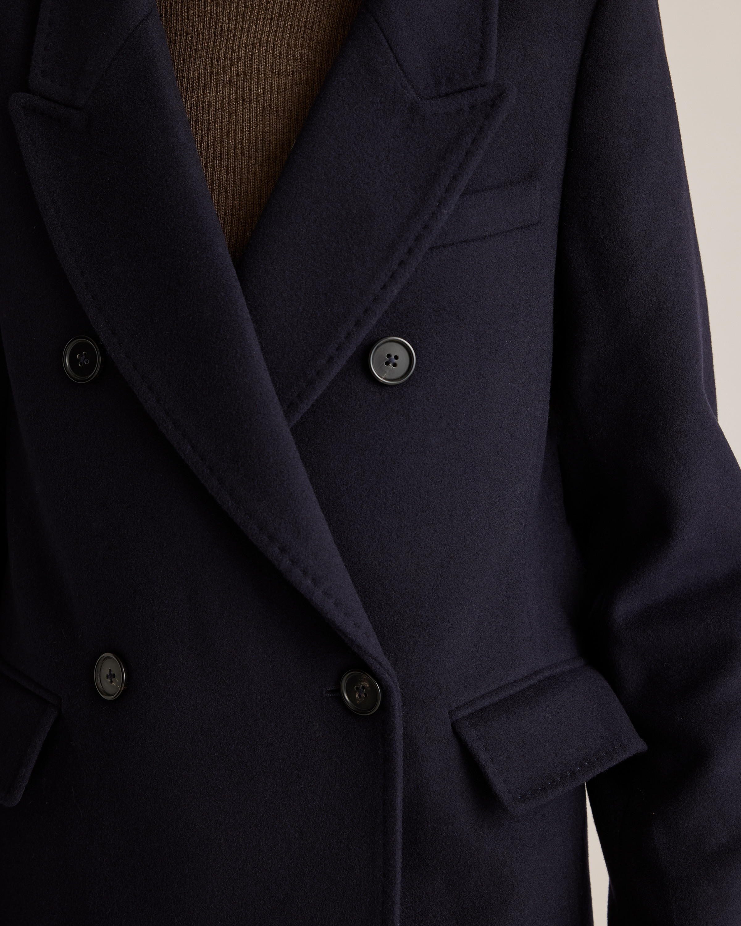 Italian Wool Double-Breasted Coat