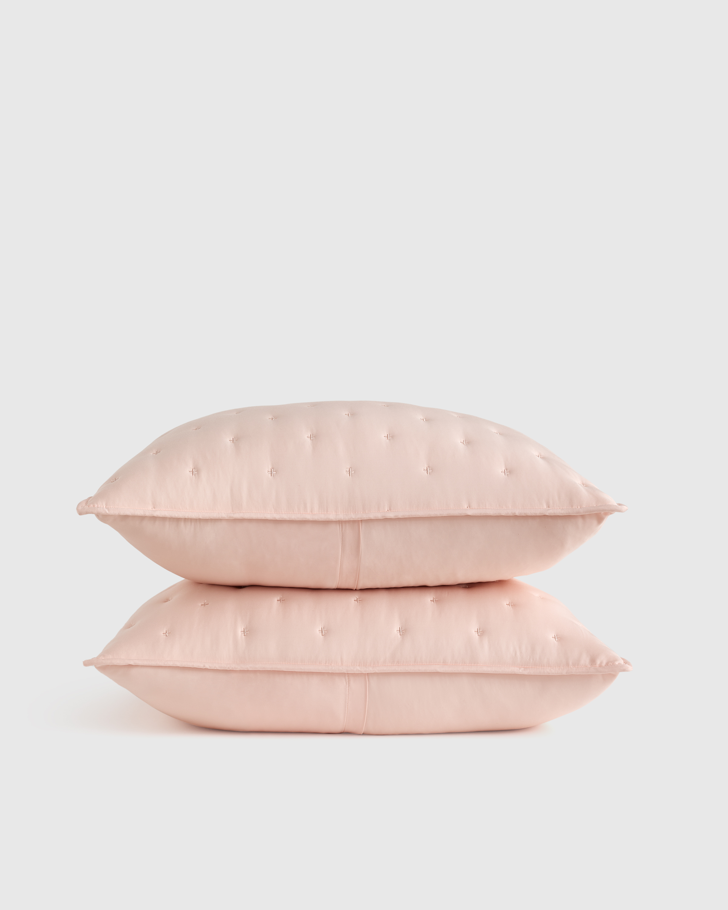 Soft Pink Bamboo Dream Quilted Sham Set