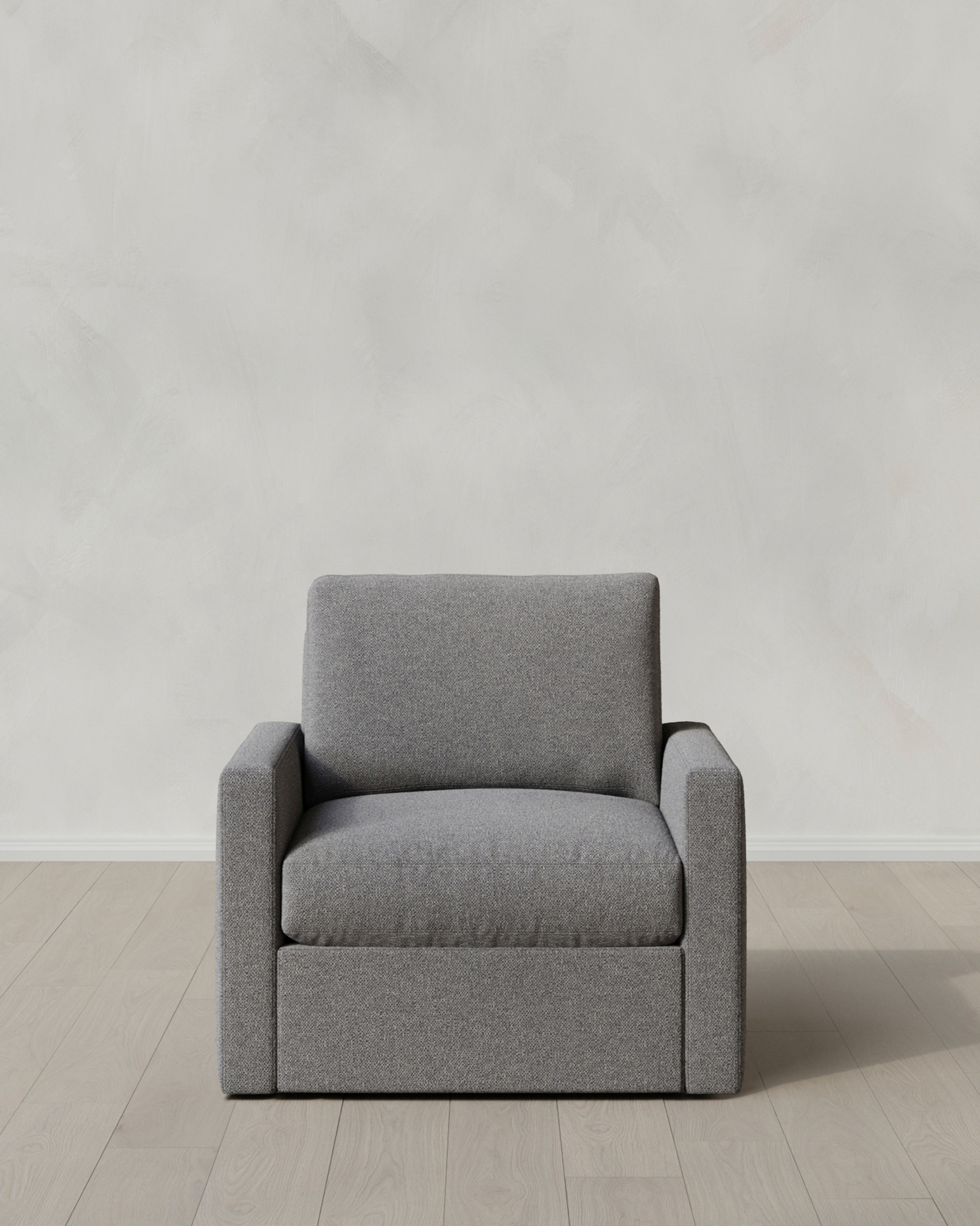 Ash Brennan Swivel Chair in Performance Basketweave