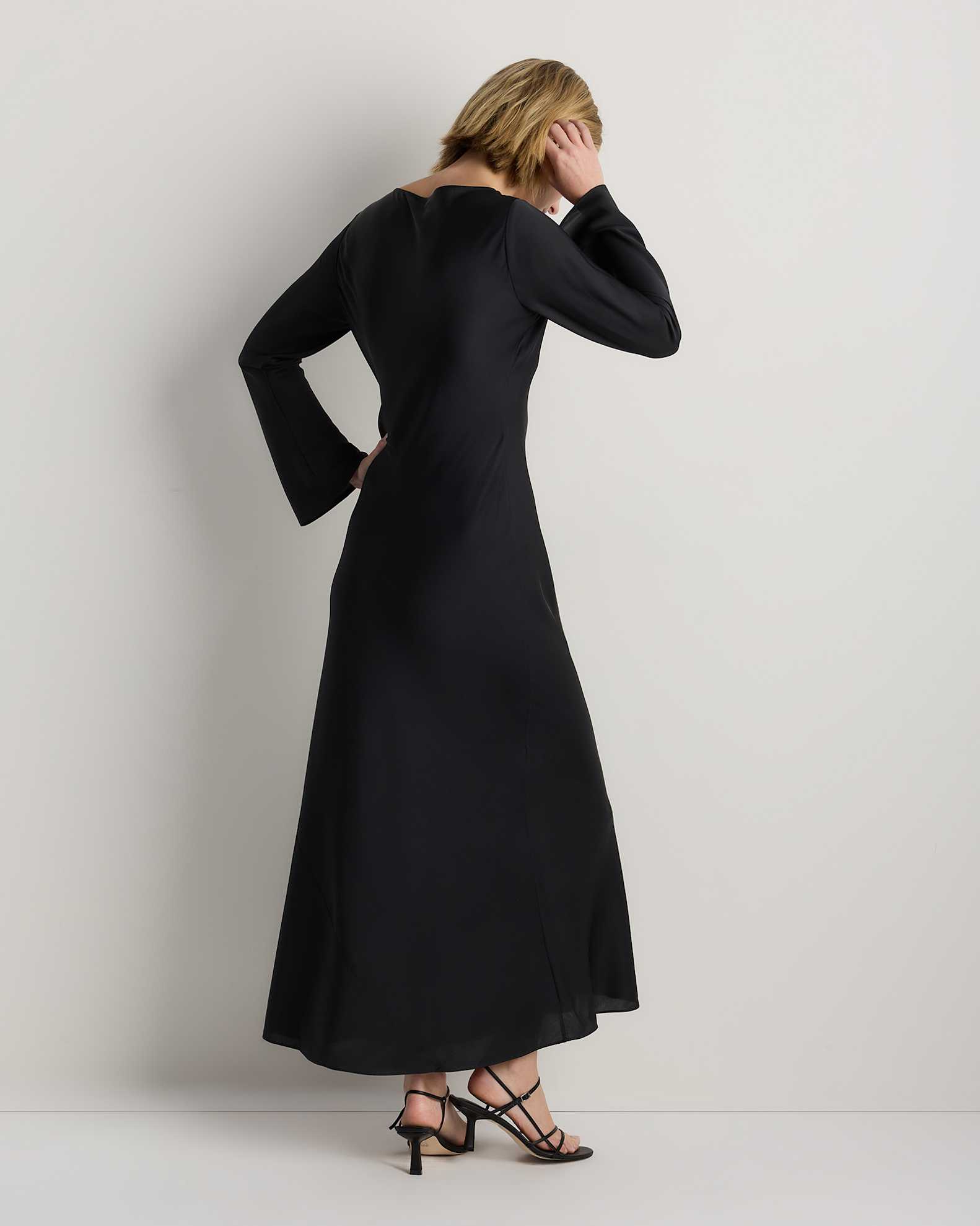 Women's Washable Stretch Silk Long Sleeve Maxi Dress Women's Washable Stretch Silk Long Sleeve Maxi Dress