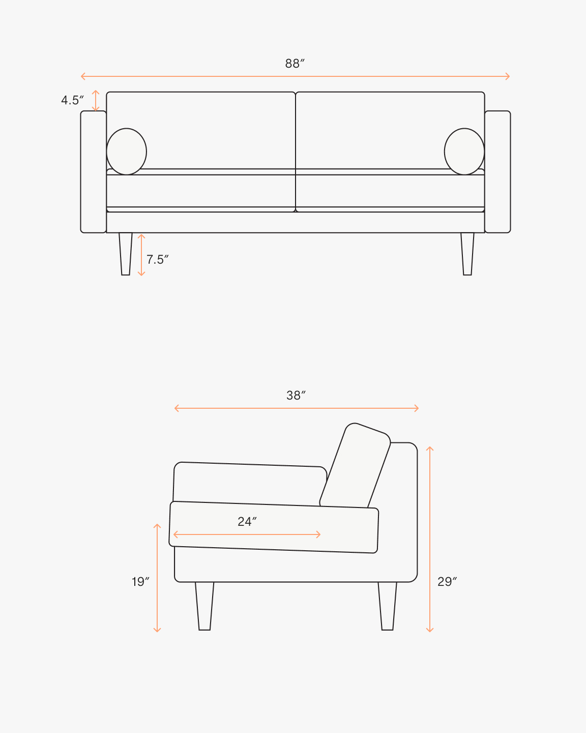 Italian Leather Midcentury Sofa - thumbnail 10