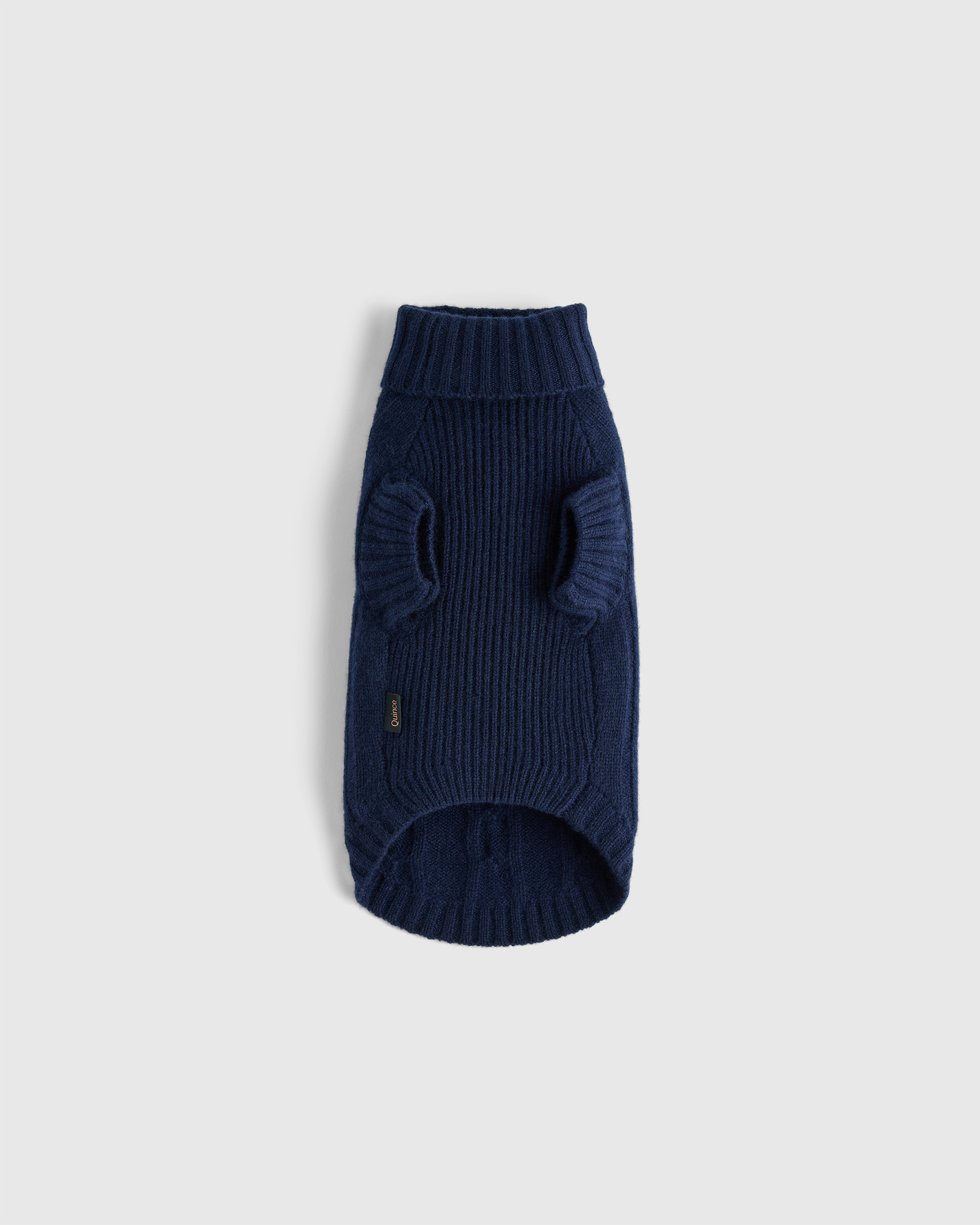 U--212 Mongolian Cashmere Cable Knit Dog Sweater True Navy 062 EDITED