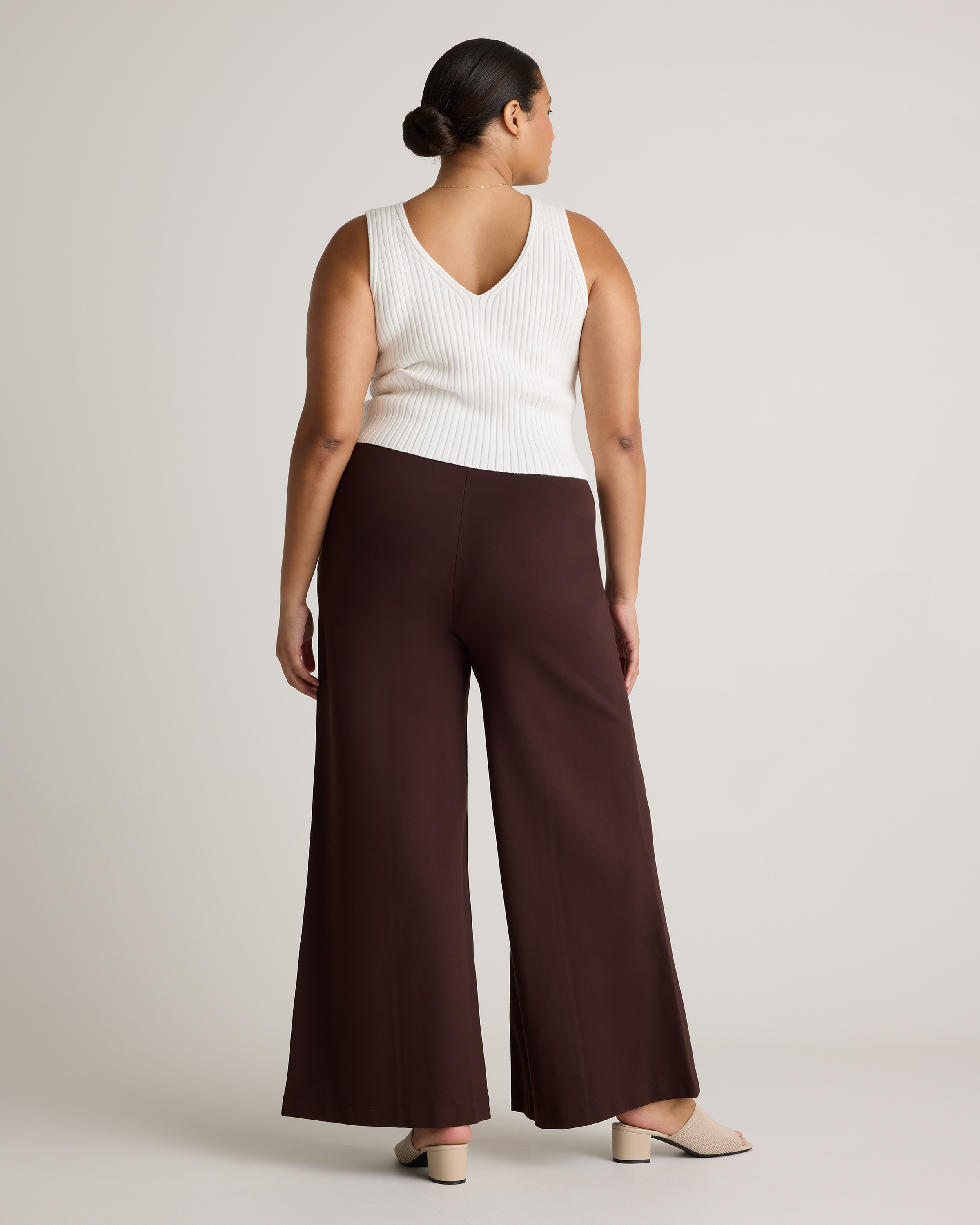 Ultra-Stretch Ponte Super Wide Leg Pants - 32